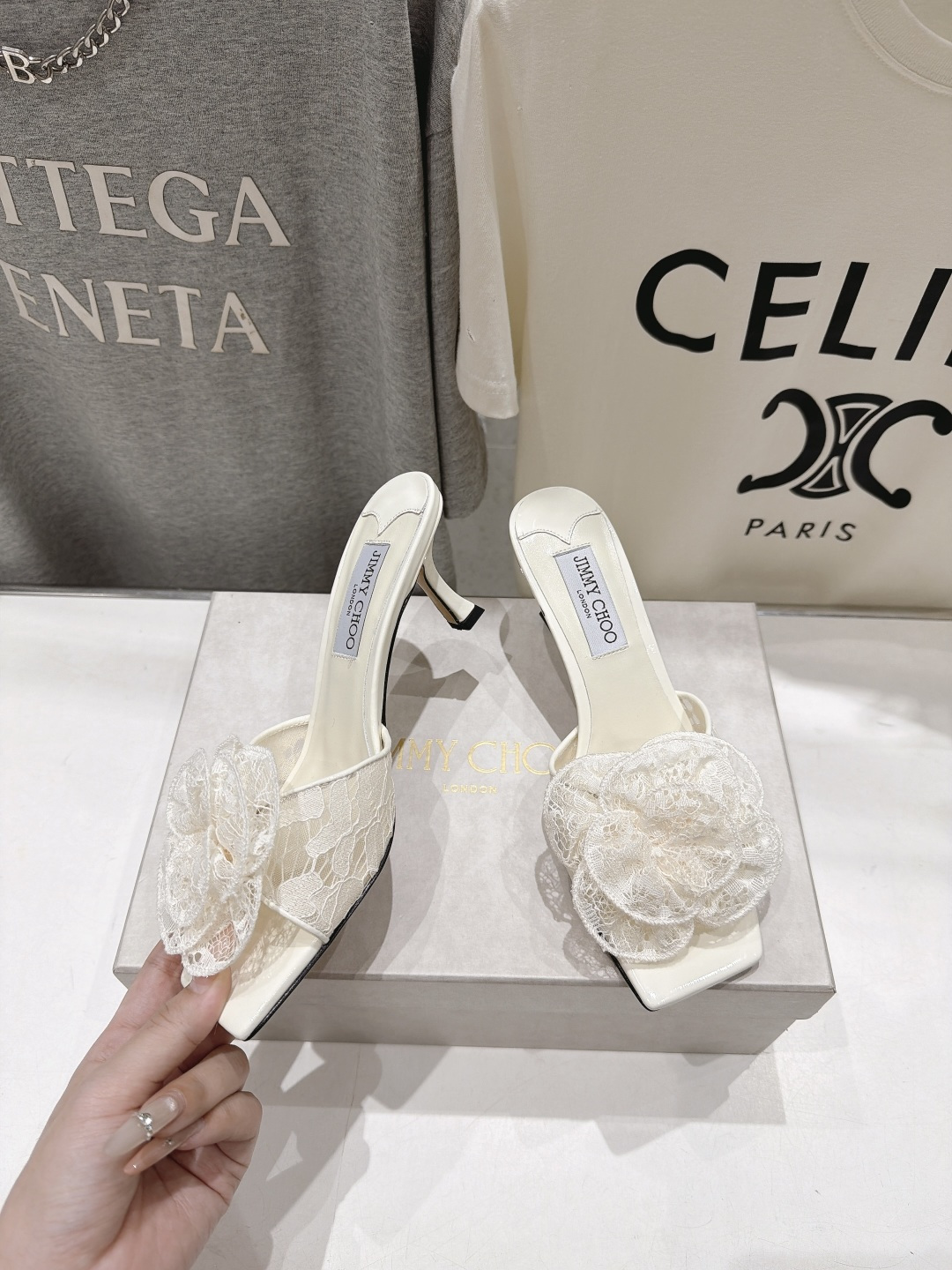 高版本出厂 JIMMY CHOO*|JC/吉米周2026ss新款简约蕾丝网纱小猫跟高跟鞋拖鞋 原版套楦,完美的线条, 高版本出厂 JIMMY CHOO*|JC/吉米周2026ss新款简约蕾丝网纱小猫跟高跟鞋拖鞋 原版套楦,完美的线条,