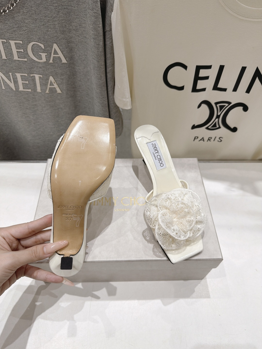 高版本出厂 JIMMY CHOO*|JC/吉米周2026ss新款简约蕾丝网纱小猫跟高跟鞋拖鞋 原版套楦,完美的线条, 高版本出厂 JIMMY CHOO*|JC/吉米周2026ss新款简约蕾丝网纱小猫跟高跟鞋拖鞋 原版套楦,完美的线条,