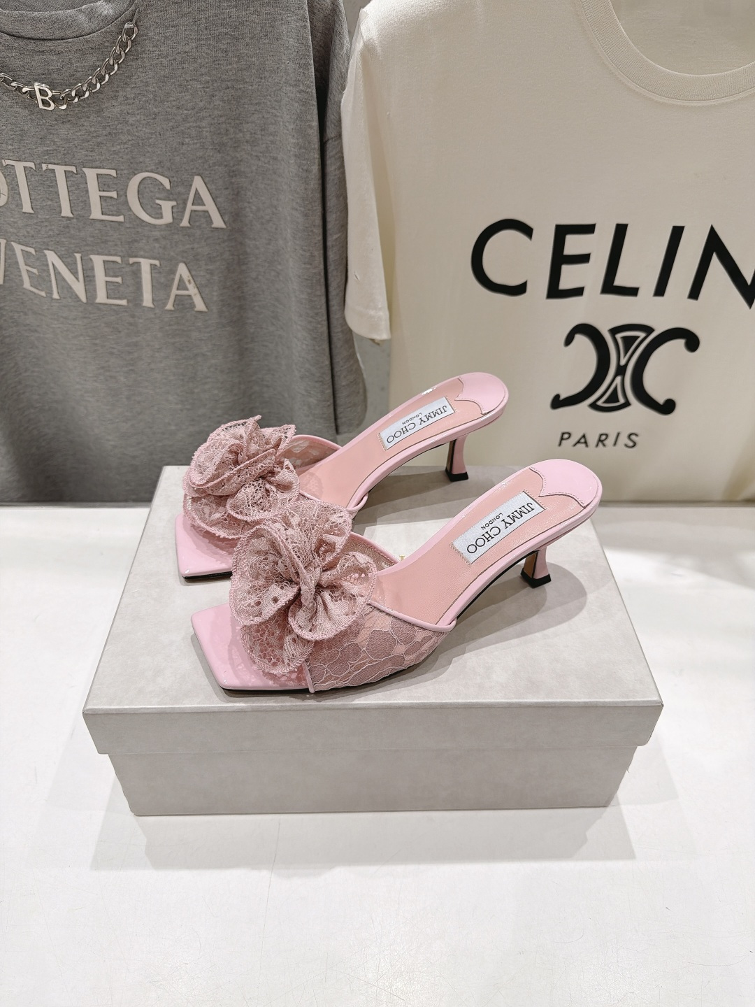 高版本出厂 JIMMY CHOO*|JC/吉米周2026ss新款简约蕾丝网纱小猫跟高跟鞋拖鞋 原版套楦,完美的线条, 高版本出厂 JIMMY CHOO*|JC/吉米周2026ss新款简约蕾丝网纱小猫跟高跟鞋拖鞋 原版套楦,完美的线条,