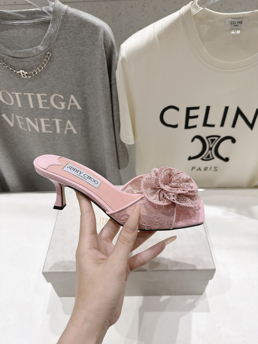 高版本出厂 JIMMY CHOO*|JC/吉米周2026ss新款简约蕾丝网纱小猫跟高跟鞋拖鞋 原版套楦,完美的线条, 高版本出厂 JIMMY CHOO*|JC/吉米周2026ss新款简约蕾丝网纱小猫跟高跟鞋拖鞋 原版套楦,完美的线条,