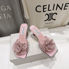 高版本出厂 JIMMY CHOO*|JC/吉米周2026ss新款简约蕾丝网纱小猫跟高跟鞋拖鞋 原版套楦,完美的线条, 高版本出厂 JIMMY CHOO*|JC/吉米周2026ss新款简约蕾丝网纱小猫跟高跟鞋拖鞋 原版套楦,完美的线条,
