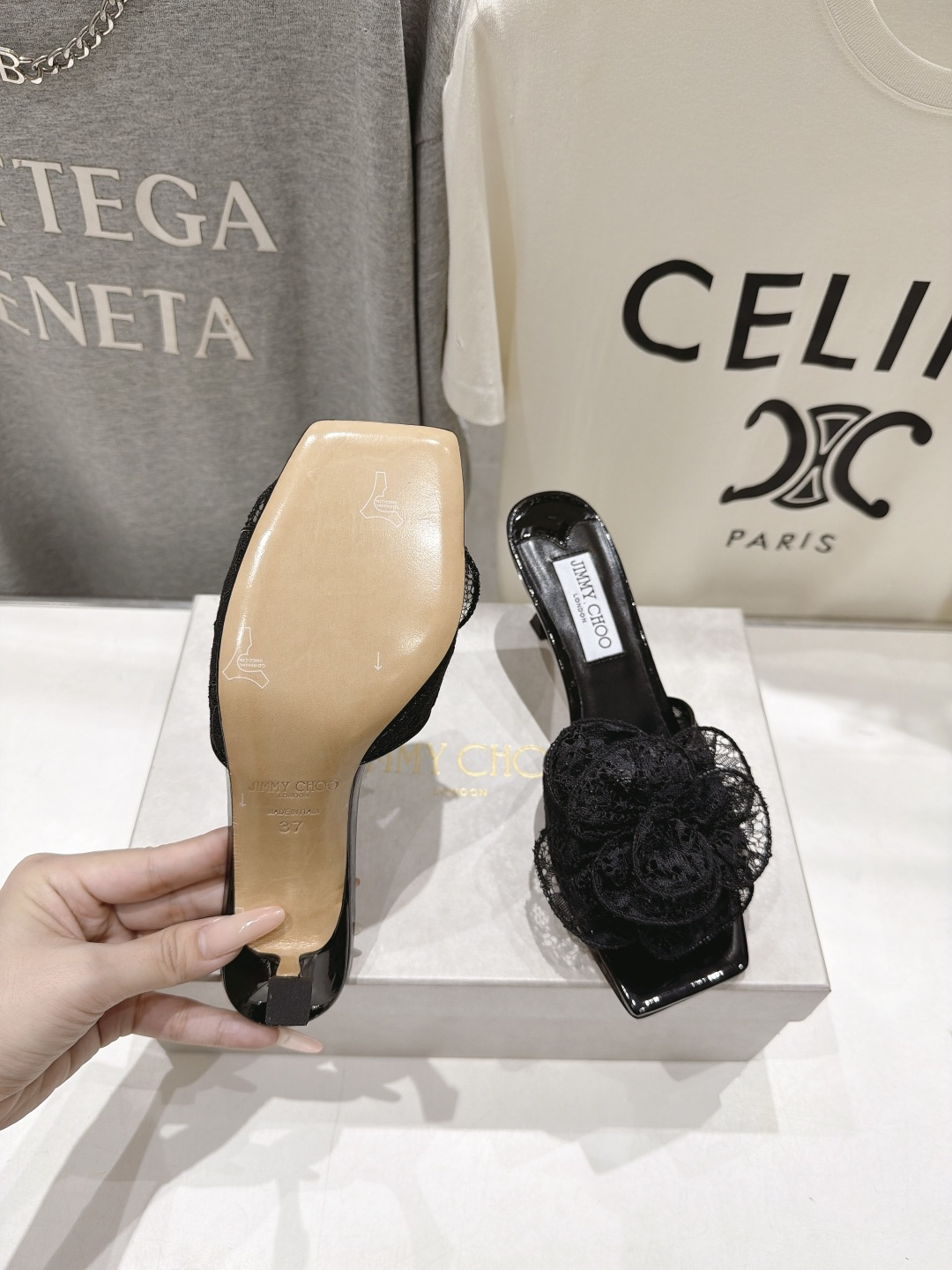 高版本出厂 JIMMY CHOO*|JC/吉米周2026ss新款简约蕾丝网纱小猫跟高跟鞋拖鞋 原版套楦,完美的线条, 高版本出厂 JIMMY CHOO*|JC/吉米周2026ss新款简约蕾丝网纱小猫跟高跟鞋拖鞋 原版套楦,完美的线条,