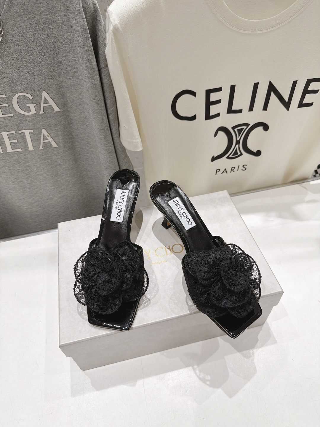 高版本出厂 JIMMY CHOO*|JC/吉米周2026ss新款简约蕾丝网纱小猫跟高跟鞋拖鞋 原版套楦,完美的线条, 高版本出厂 JIMMY CHOO*|JC/吉米周2026ss新款简约蕾丝网纱小猫跟高跟鞋拖鞋 原版套楦,完美的线条,