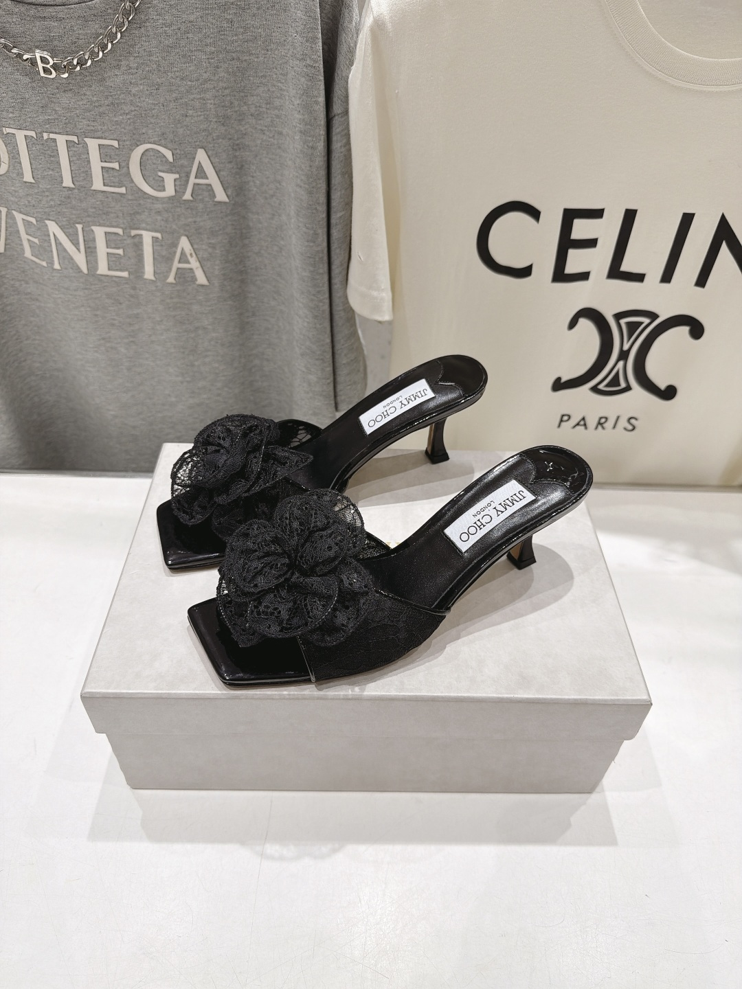 高版本出厂 JIMMY CHOO*|JC/吉米周2026ss新款简约蕾丝网纱小猫跟高跟鞋拖鞋 原版套楦,完美的线条, 高版本出厂 JIMMY CHOO*|JC/吉米周2026ss新款简约蕾丝网纱小猫跟高跟鞋拖鞋 原版套楦,完美的线条,
