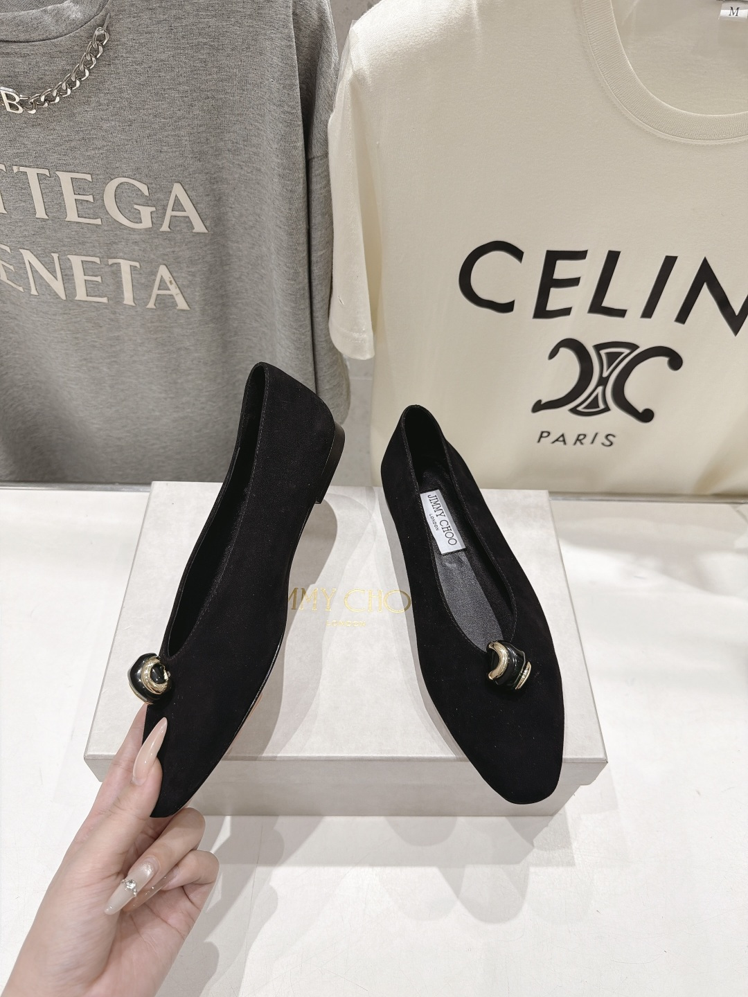高版本出厂   JIMMY CHOO*｜JC/吉米周2026ss夏季新款玛丽珍平底鞋时装鞋单鞋 原版套楦，完美的线条，简