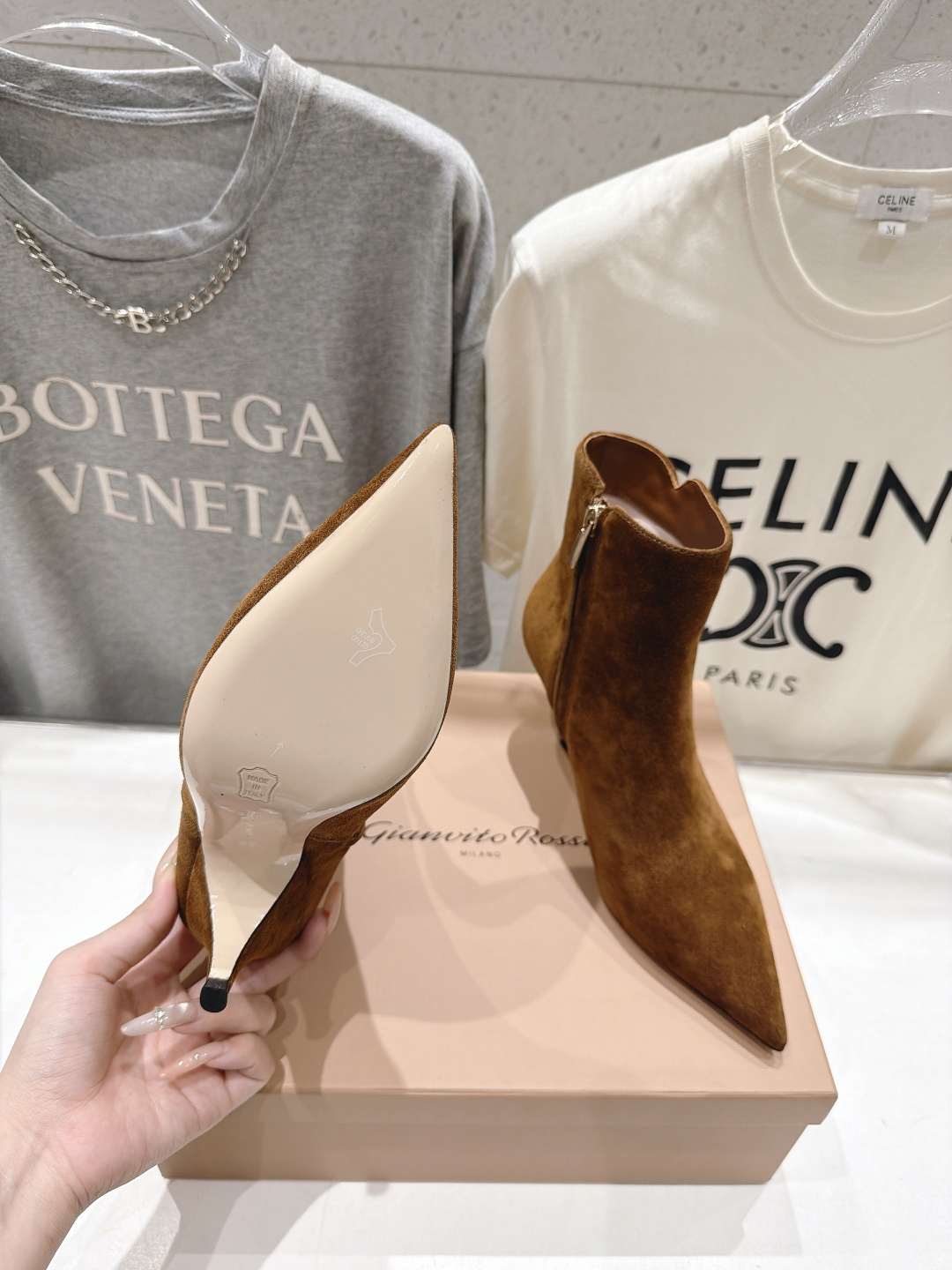 高版本出厂 Gianvito Rossi/吉安维托·罗西 F025 2026ss秋冬新款性感尖头高跟短靴 Gianv 高版本出厂 Gianvito Rossi/吉安维托·罗西 F025 2026ss秋冬新款性感尖头高跟短靴 Gianv