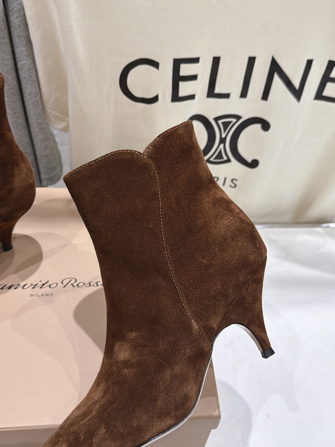 高版本出厂   Gianvito Rossi/吉安维托·罗西 F025 2026ss秋冬新款性感尖头高跟短靴 Gianv