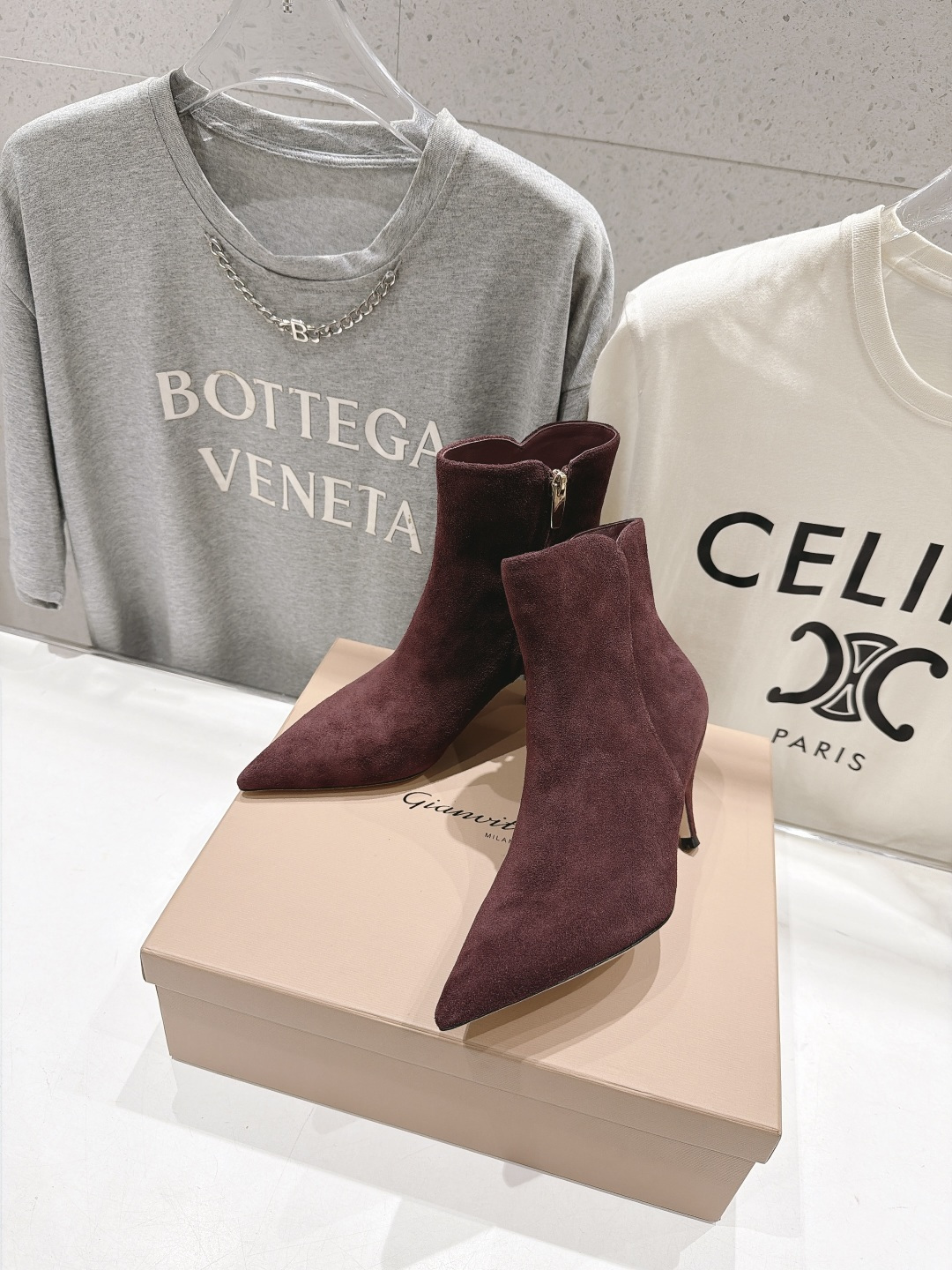 高版本出厂 Gianvito Rossi/吉安维托·罗西 F025 2026ss秋冬新款性感尖头高跟短靴 Gianv 高版本出厂 Gianvito Rossi/吉安维托·罗西 F025 2026ss秋冬新款性感尖头高跟短靴 Gianv