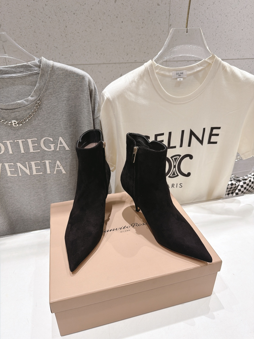 高版本出厂 Gianvito Rossi/吉安维托·罗西 F025 2026ss秋冬新款性感尖头高跟短靴 Gianv 高版本出厂 Gianvito Rossi/吉安维托·罗西 F025 2026ss秋冬新款性感尖头高跟短靴 Gianv
