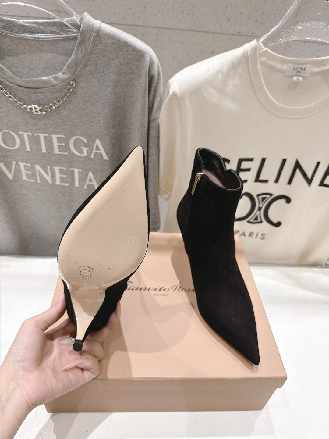 高版本出厂 Gianvito Rossi/吉安维托·罗西 F025 2026ss秋冬新款性感尖头高跟短靴 Gianv 高版本出厂 Gianvito Rossi/吉安维托·罗西 F025 2026ss秋冬新款性感尖头高跟短靴 Gianv