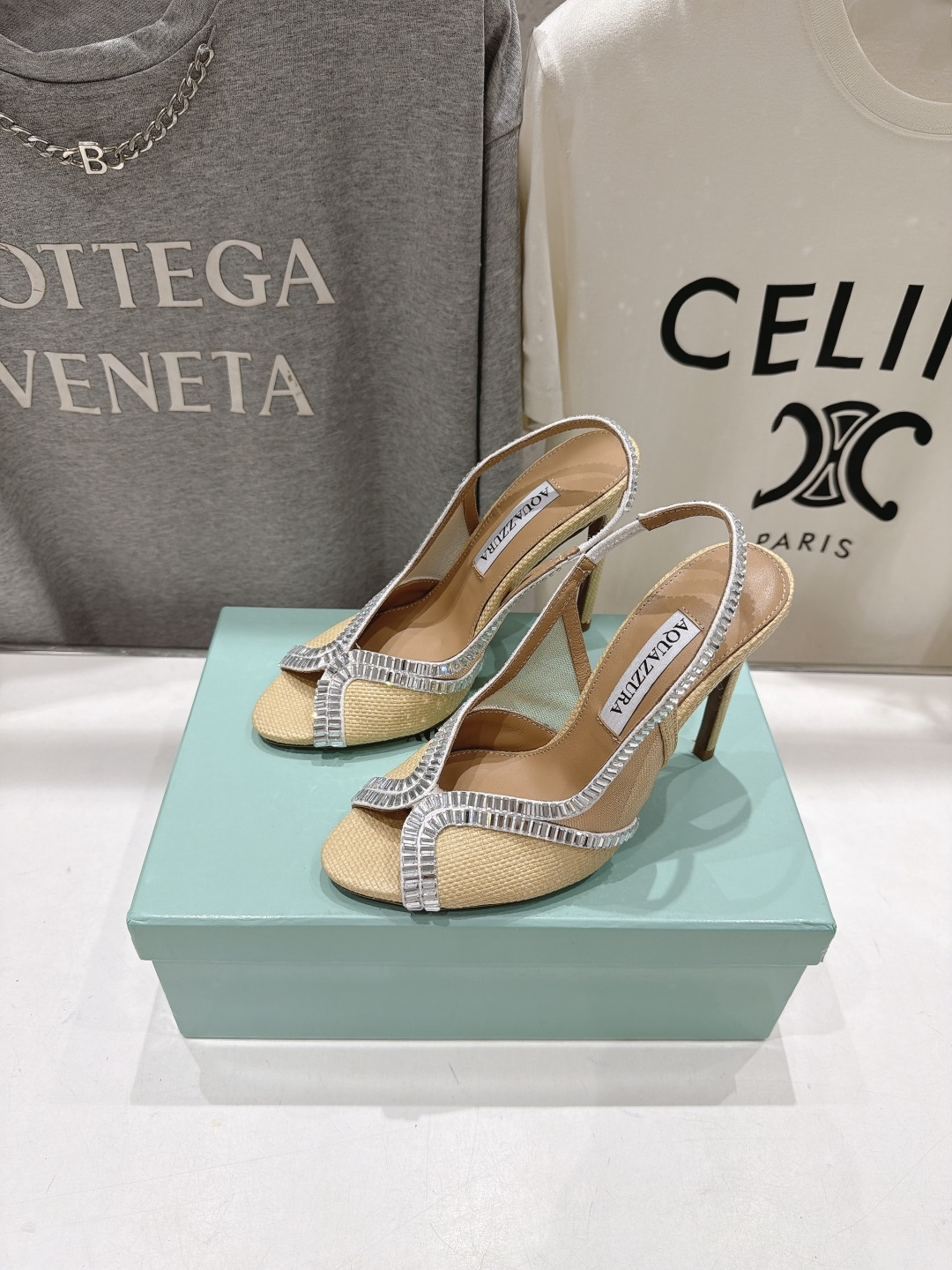 高版本出厂  「ᴀqᴜᴀᴢᴢᴜʀᴀ」AQUAZZURA/菠萝F072 2026ss夏季新款编织高跟鞋凉鞋 _______