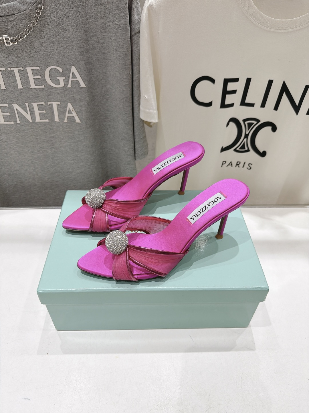 高版本出厂 「ᴀqᴜᴀᴢᴢᴜʀᴀ」AQUAZZURA/菠萝F072 2026ss夏季新款尖头高跟拖鞋 ________ 高版本出厂 「ᴀqᴜᴀᴢᴢᴜʀᴀ」AQUAZZURA/菠萝F072 2026ss夏季新款尖头高跟拖鞋 ________
