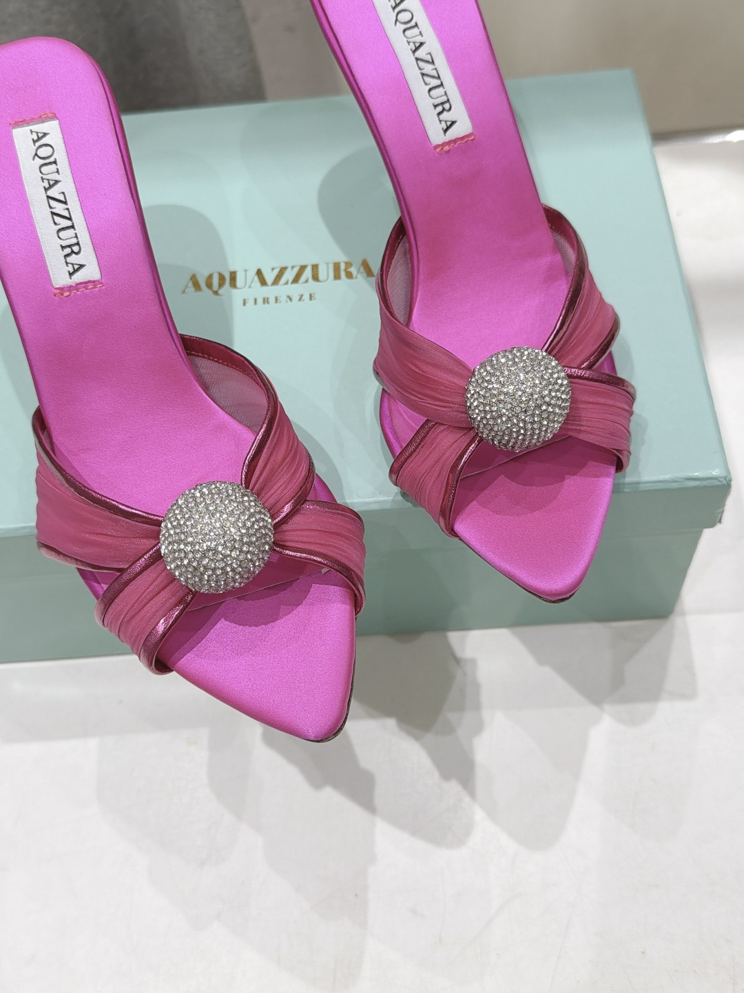 高版本出厂 「ᴀqᴜᴀᴢᴢᴜʀᴀ」AQUAZZURA/菠萝F072 2026ss夏季新款尖头高跟拖鞋 ________ 高版本出厂 「ᴀqᴜᴀᴢᴢᴜʀᴀ」AQUAZZURA/菠萝F072 2026ss夏季新款尖头高跟拖鞋 ________