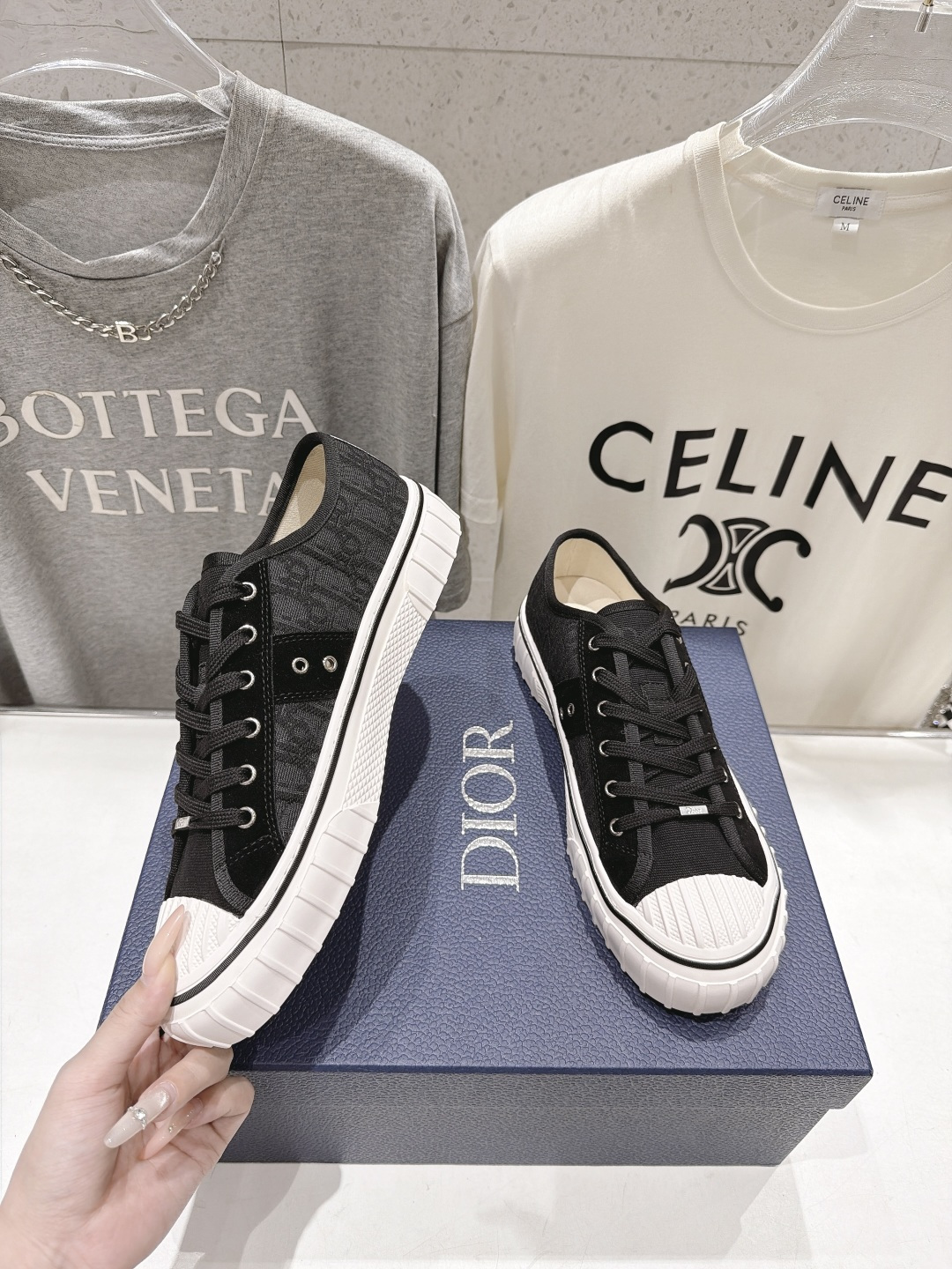 高版本出厂   Dior/迪奥F019 D家2026ss新款系带情侣款帆布鞋休闲鞋 原版购入开发 做货 这款帆布面休闲鞋