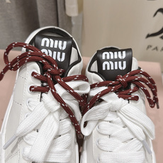 高版本出厂 半拖 MiuMiu*缪缪F027 2026ss新款厚底系带半拖休闲鞋小白鞋 完美融合运动风和精致女人 高版本出厂 半拖 MiuMiu*缪缪F027 2026ss新款厚底系带半拖休闲鞋小白鞋 完美融合运动风和精致女人