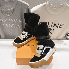 高版本出厂 LOUIS VUITTON~LV路易威登F048 L家驴牌新款厚底高帮羊毛休闲鞋毛靴短靴 原版购入开发 高版本出厂 LOUIS VUITTON~LV路易威登F048 L家驴牌新款厚底高帮羊毛休闲鞋毛靴短靴 原版购入开发