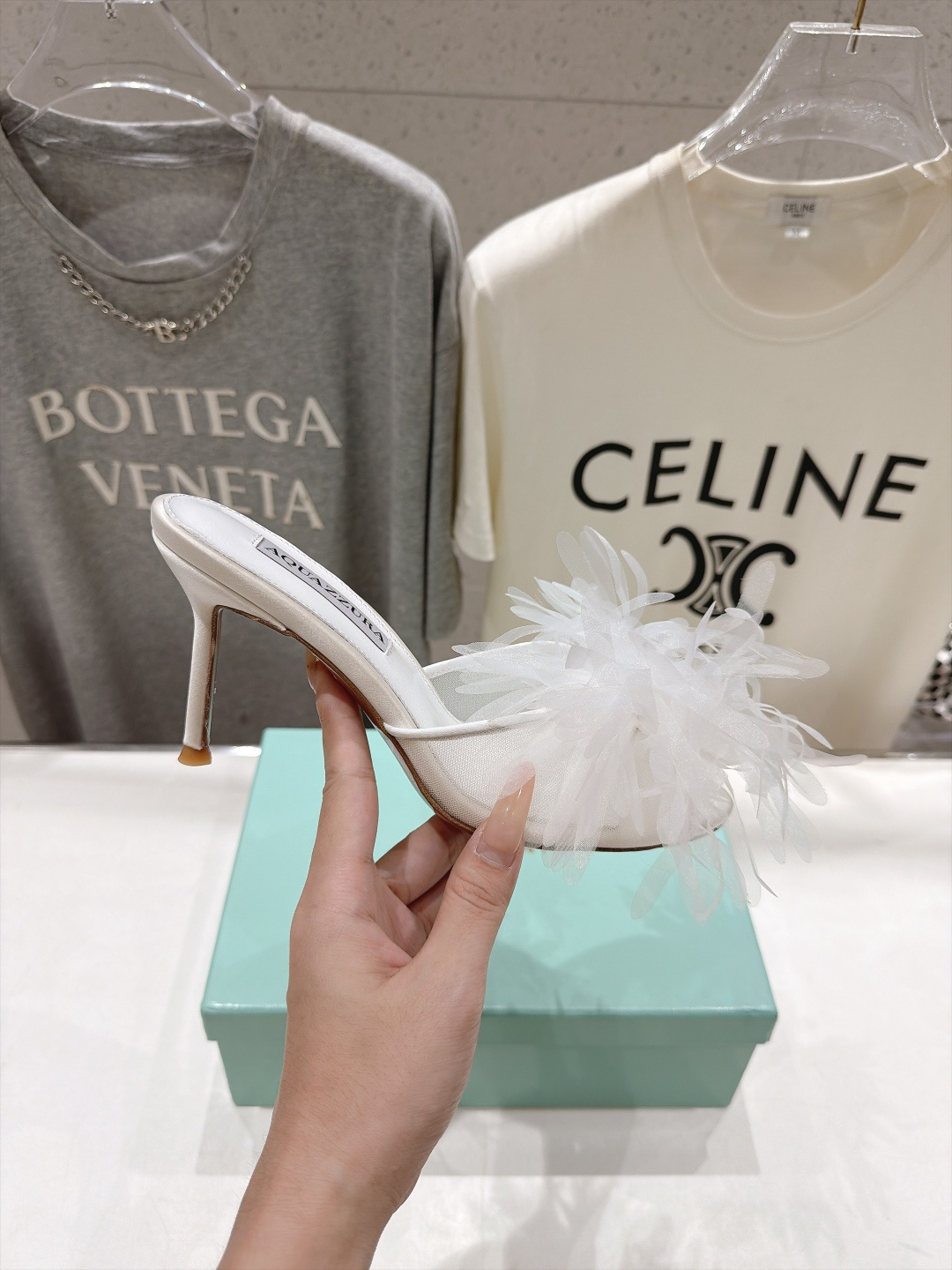 高版本出厂  「ᴀqᴜᴀᴢᴢᴜʀᴀ」AQUAZZURA/菠萝F072 2026ss夏季新款花卉高跟拖鞋 ________