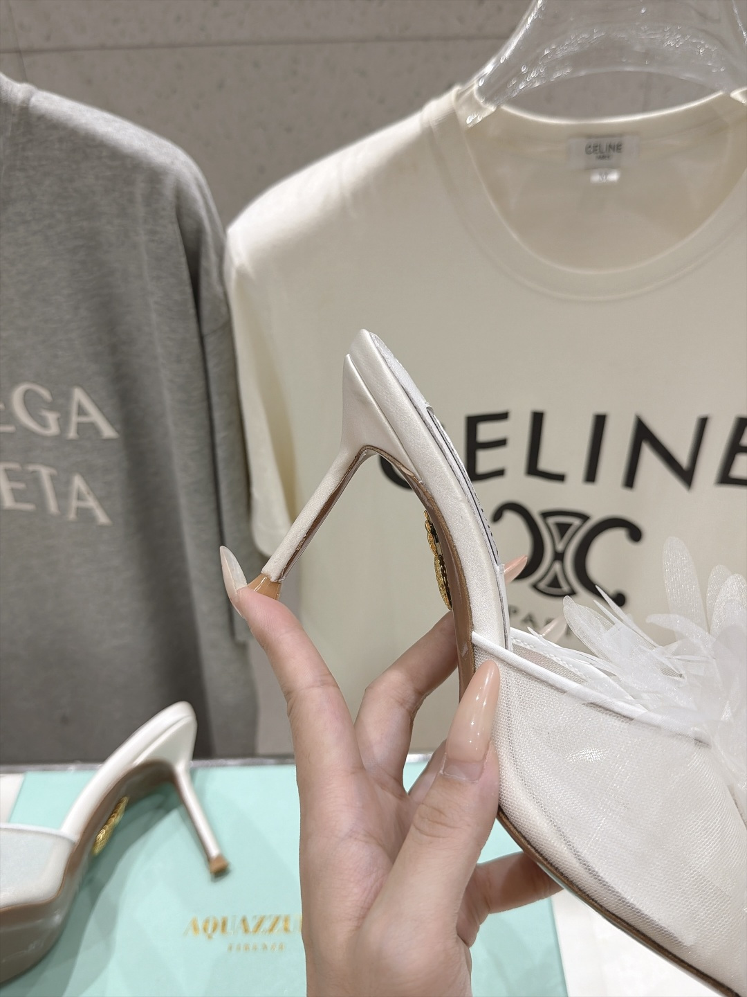 高版本出厂  「ᴀqᴜᴀᴢᴢᴜʀᴀ」AQUAZZURA/菠萝F072 2026ss夏季新款花卉高跟拖鞋 ________