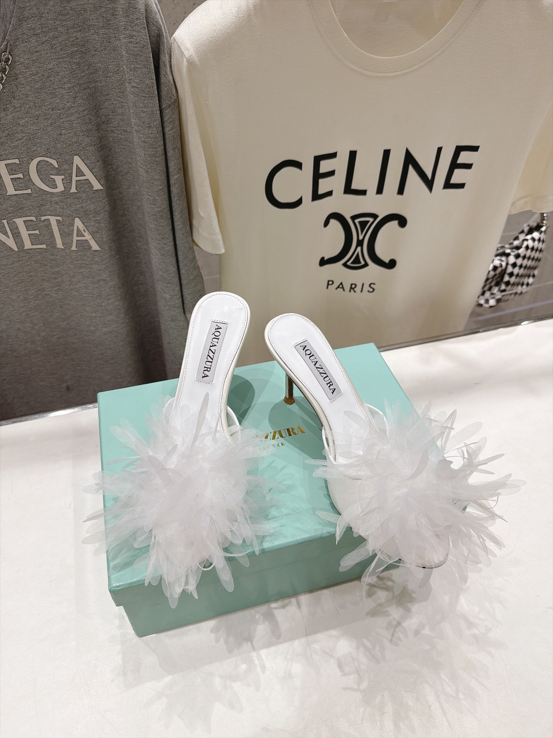 高版本出厂  「ᴀqᴜᴀᴢᴢᴜʀᴀ」AQUAZZURA/菠萝F072 2026ss夏季新款花卉高跟拖鞋 ________