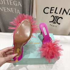 高版本出厂 「ᴀqᴜᴀᴢᴢᴜʀᴀ」AQUAZZURA/菠萝F072 2026ss夏季新款花卉高跟拖鞋 ________ 高版本出厂 「ᴀqᴜᴀᴢᴢᴜʀᴀ」AQUAZZURA/菠萝F072 2026ss夏季新款花卉高跟拖鞋 ________