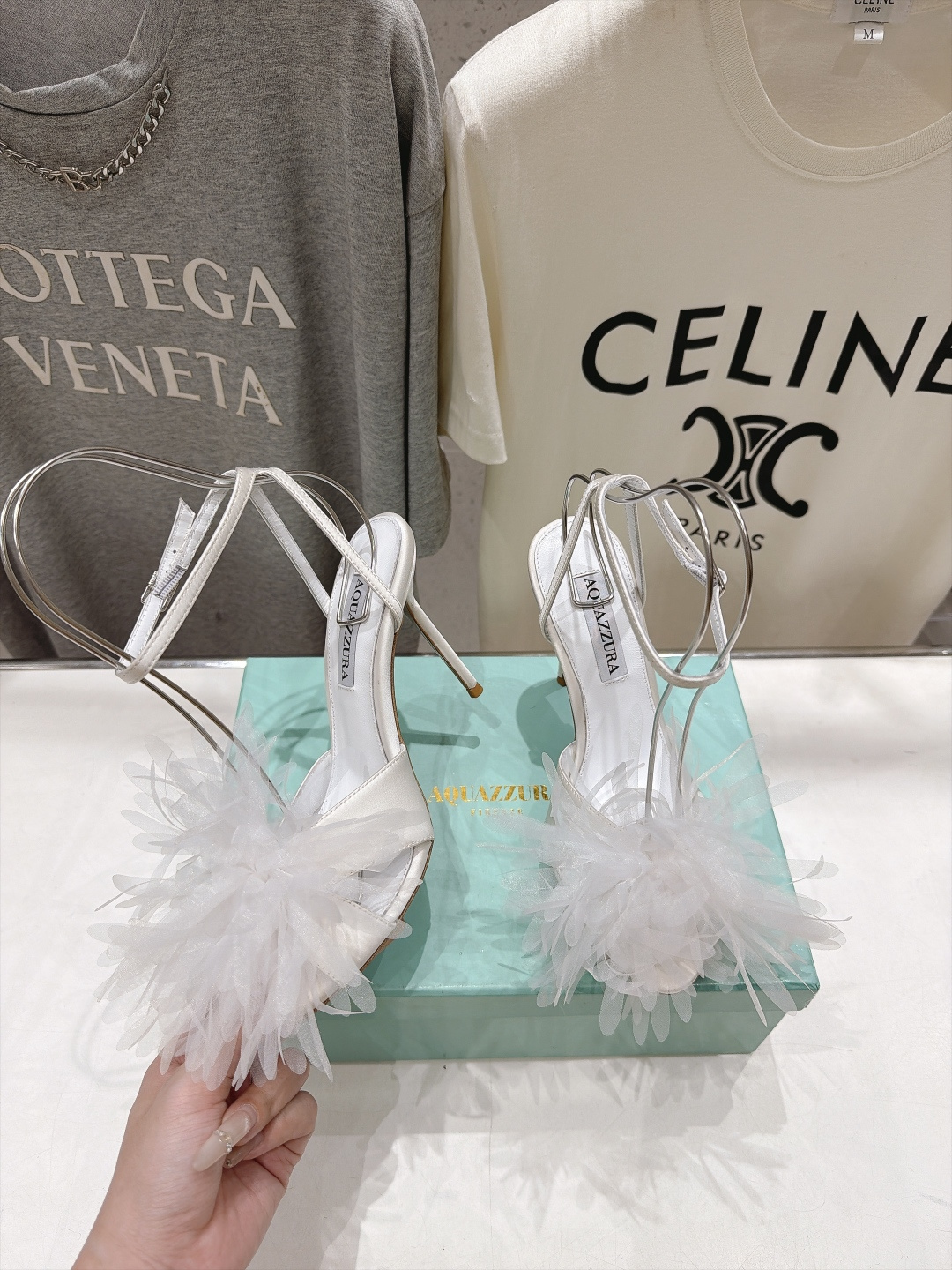 高版本出厂  「ᴀqᴜᴀᴢᴢᴜʀᴀ」AQUAZZURA/菠萝F072 2026ss夏季新款花卉高跟鞋凉鞋 _______