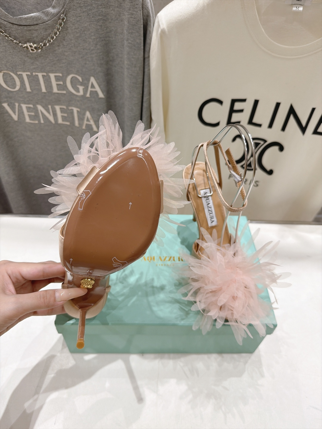 高版本出厂  「ᴀqᴜᴀᴢᴢᴜʀᴀ」AQUAZZURA/菠萝F072 2026ss夏季新款花卉高跟鞋凉鞋 _______