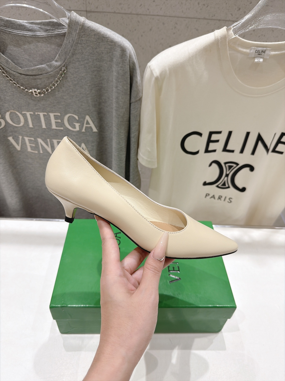 高版本出厂  Bottega Veneta/BV F065 2026ss秋冬新款Parco Mule女士玛丽珍仙女风高跟