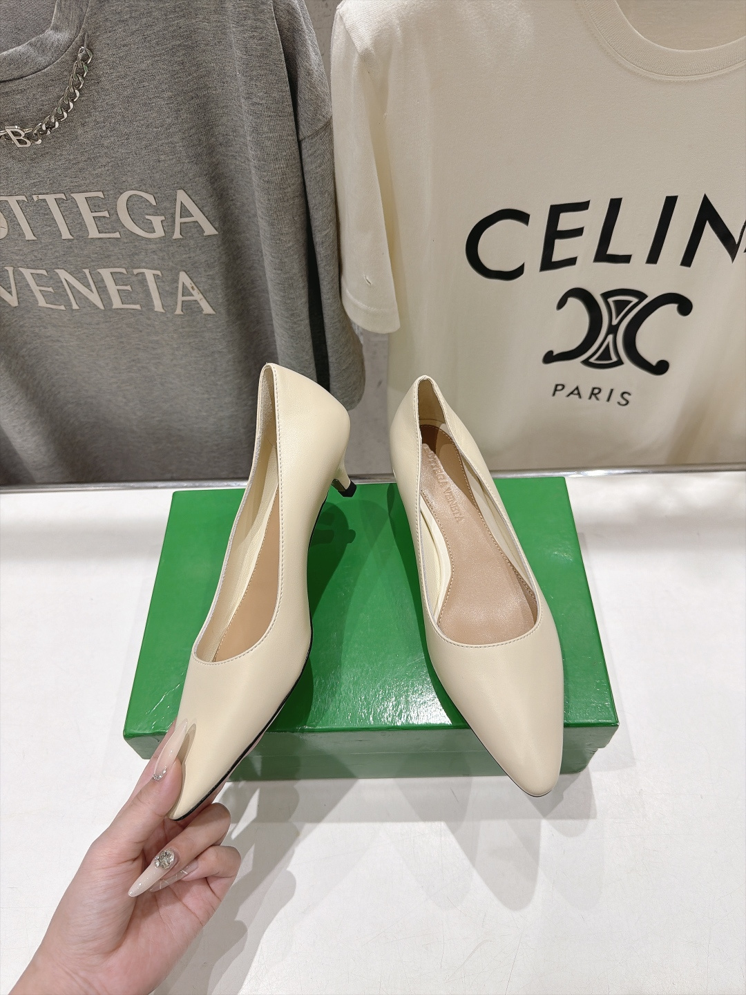 高版本出厂  Bottega Veneta/BV F065 2026ss秋冬新款Parco Mule女士玛丽珍仙女风高跟