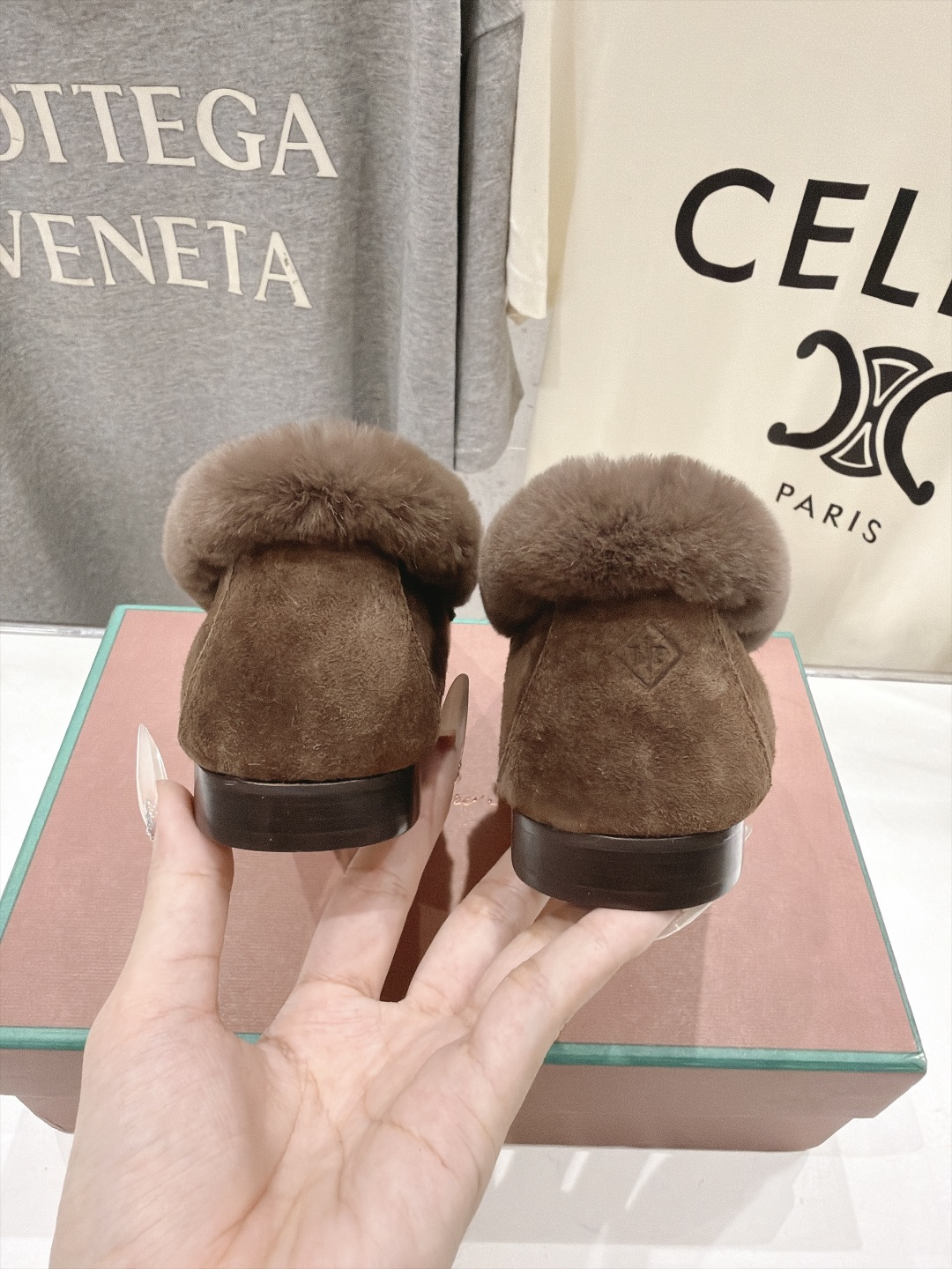 顶级出厂  升级兔毛  男码+10   Loro Piana* LP🌾诺悠翩雅‖2026ss专柜同步冬季新款毛毛鞋平底鞋