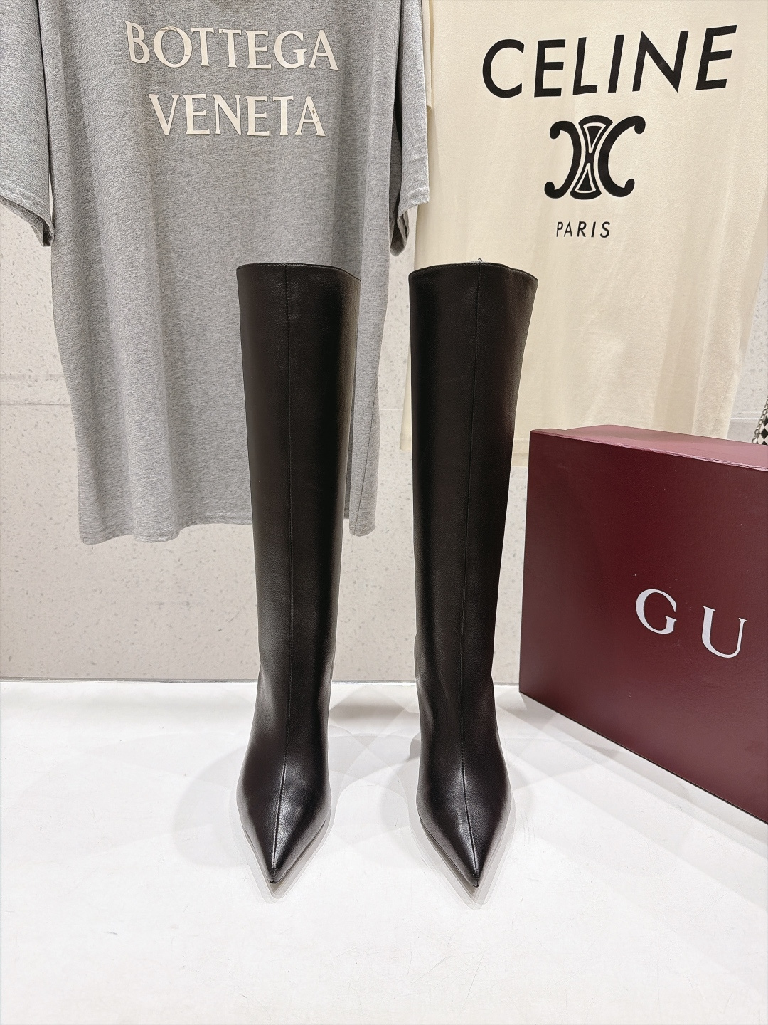 高版本出厂 Gucci古驰F045 G家26ss秋冬新款Bombshell系列尖头高跟长靴 复古轻奢王牌款 古驰尖头瘦瘦