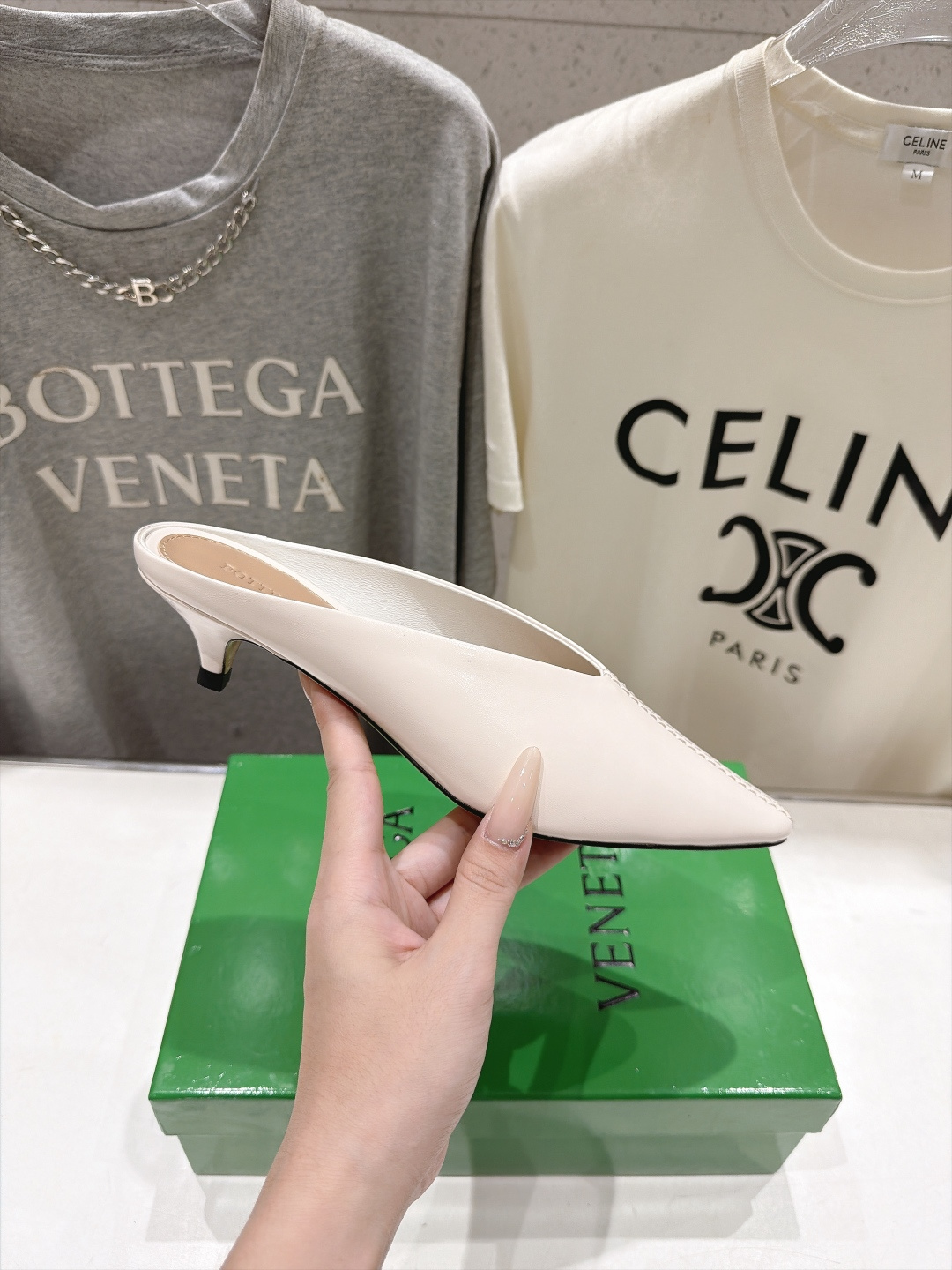 高版本出厂  Bottega Veneta/BV F065 2026ss秋冬新款Parco Mule女士玛丽珍仙女风高跟