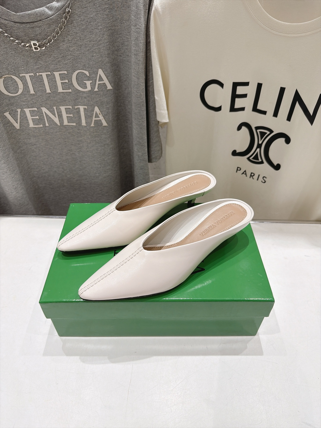 高版本出厂  Bottega Veneta/BV F065 2026ss秋冬新款Parco Mule女士玛丽珍仙女风高跟