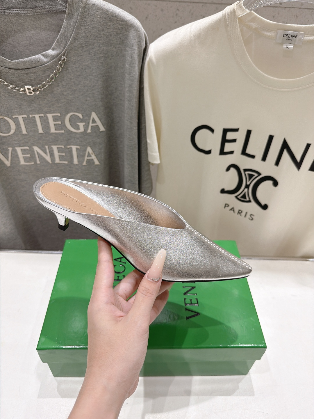高版本出厂  Bottega Veneta/BV F065 2026ss秋冬新款Parco Mule女士玛丽珍仙女风高跟