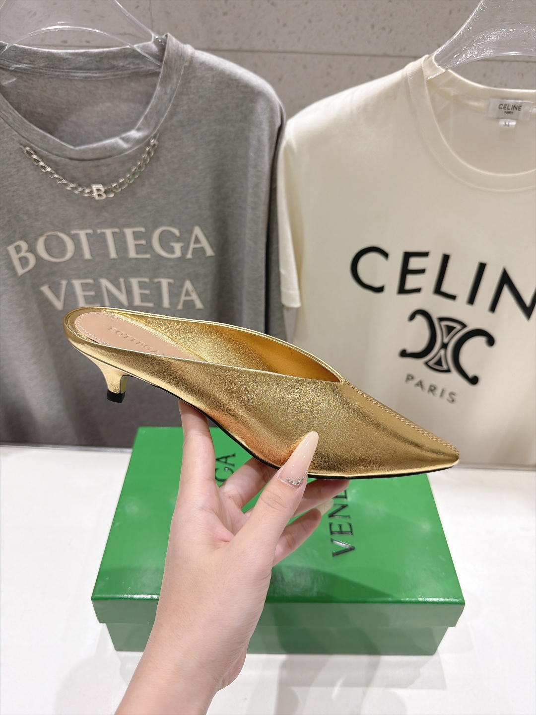 高版本出厂  Bottega Veneta/BV F065 2026ss秋冬新款Parco Mule女士玛丽珍仙女风高跟