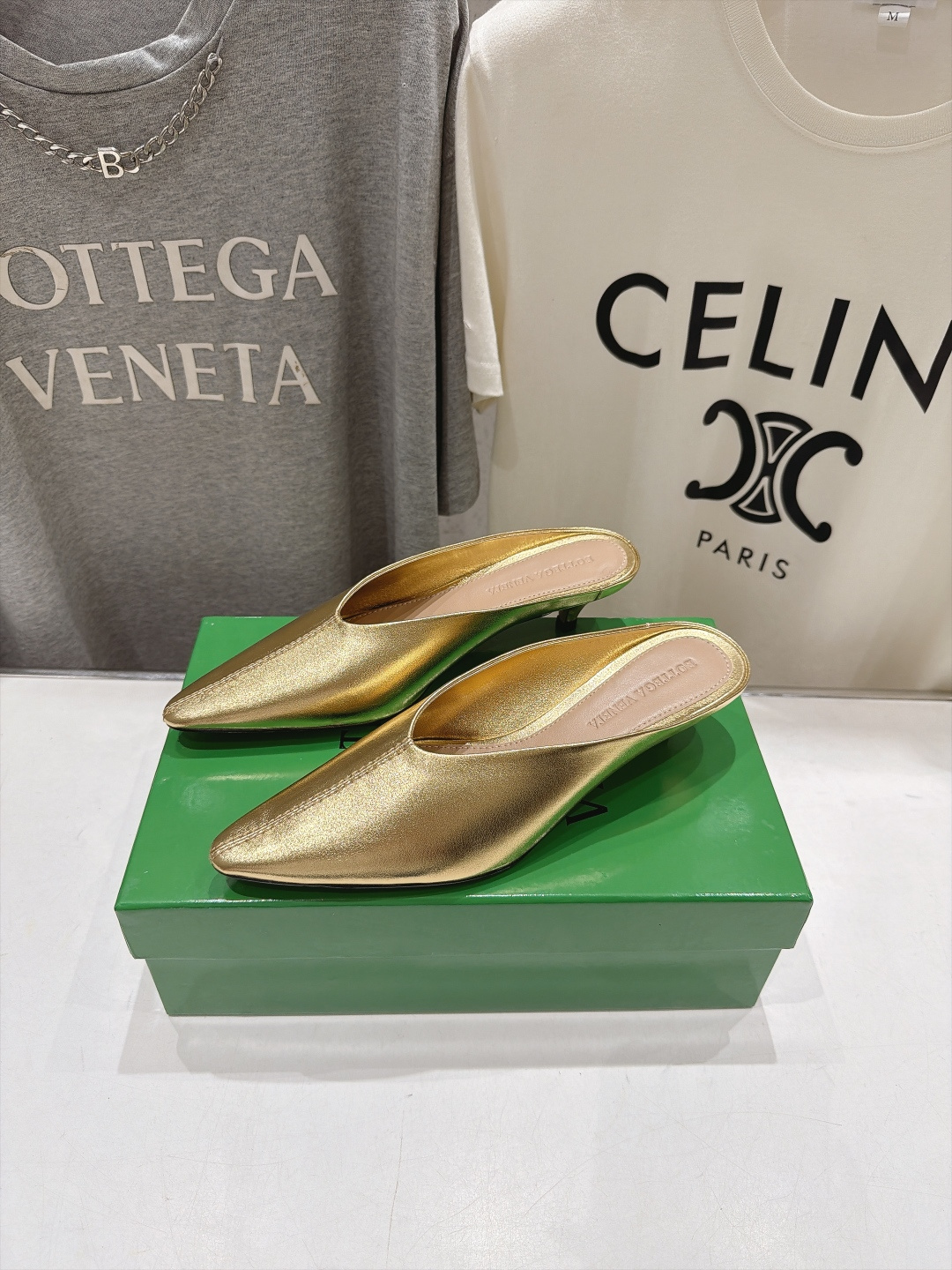 高版本出厂  Bottega Veneta/BV F065 2026ss秋冬新款Parco Mule女士玛丽珍仙女风高跟