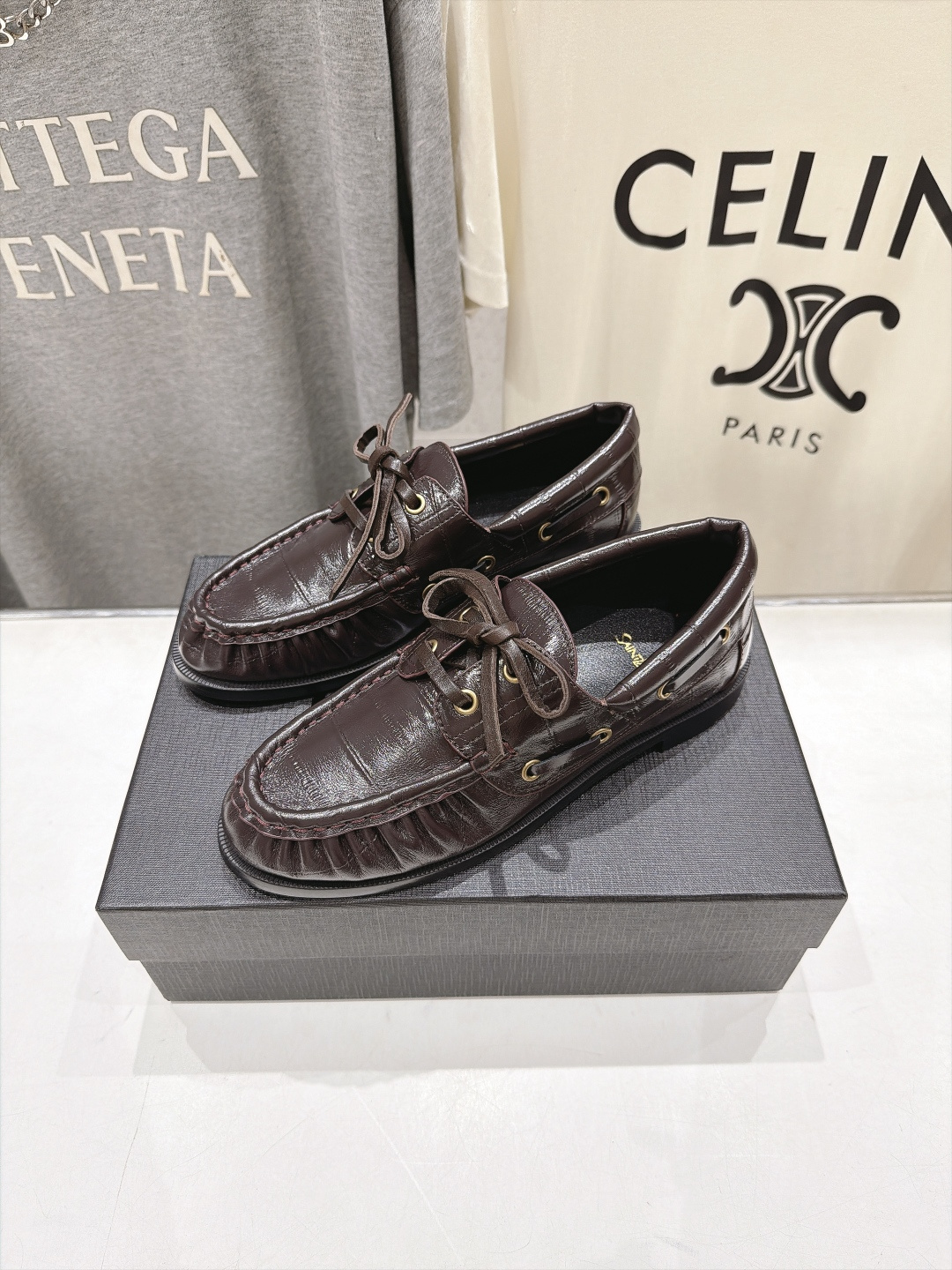 高版本出厂 男码+20    SAINT LAURENT/圣罗兰YSL 26ss爆款平底鞋情侣款玛丽珍小皮鞋休闲乐福鞋，