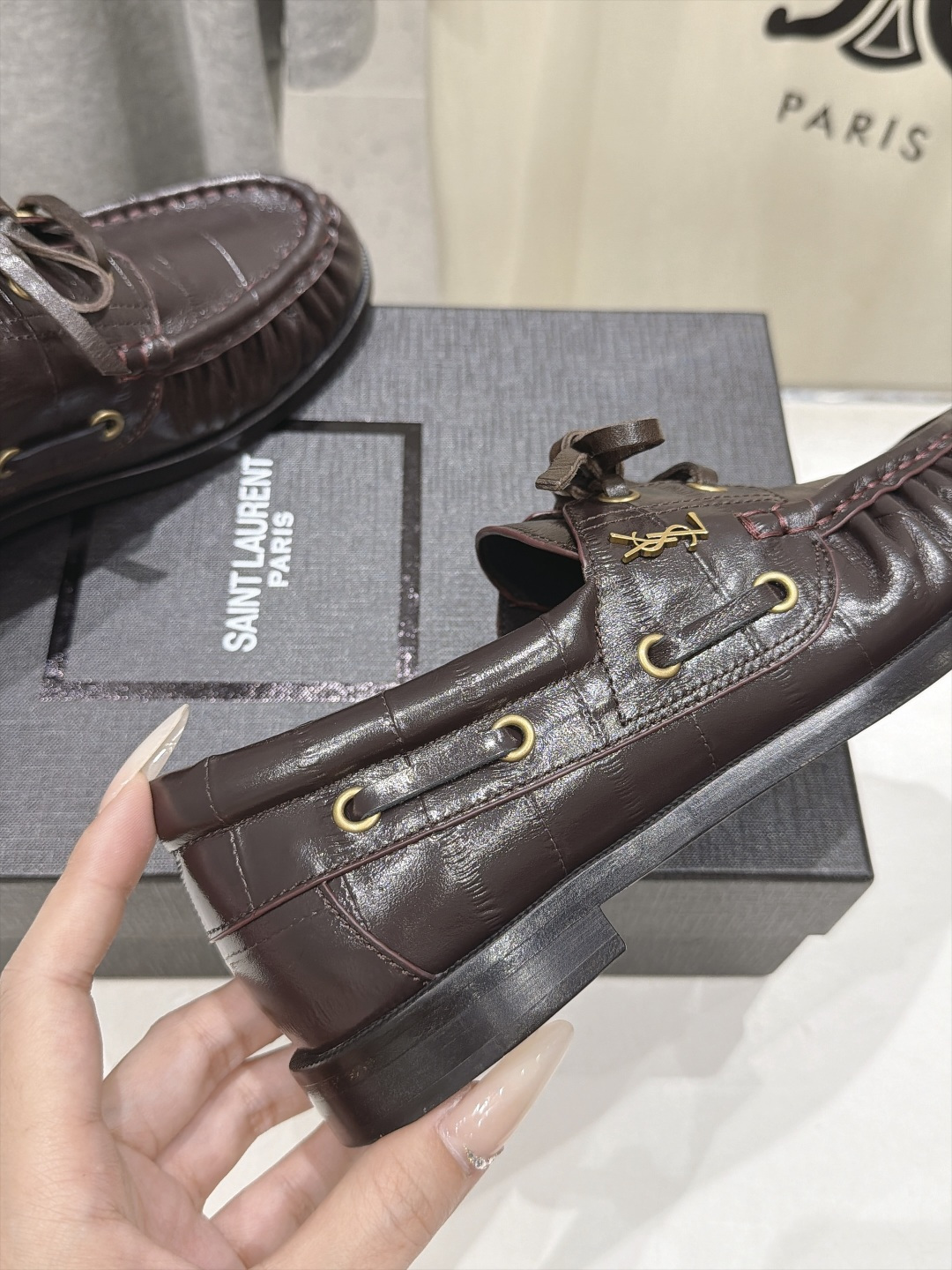 高版本出厂 男码+20    SAINT LAURENT/圣罗兰YSL 26ss爆款平底鞋情侣款玛丽珍小皮鞋休闲乐福鞋，