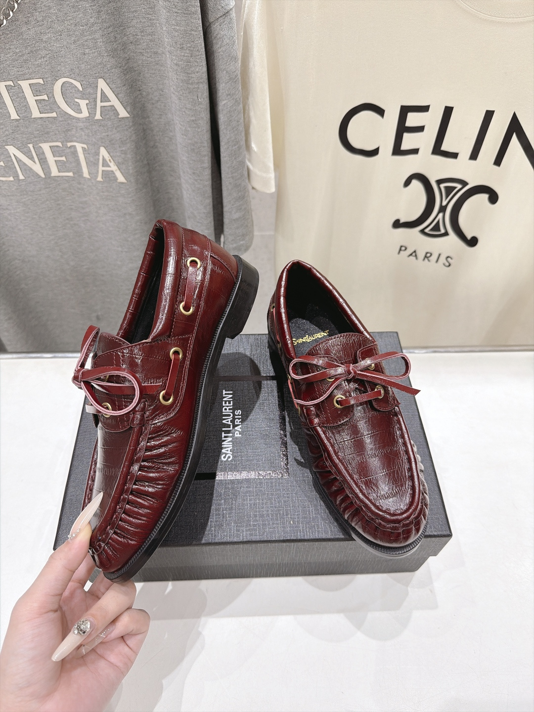 高版本出厂 男码+20    SAINT LAURENT/圣罗兰YSL 26ss爆款平底鞋情侣款玛丽珍小皮鞋休闲乐福鞋，
