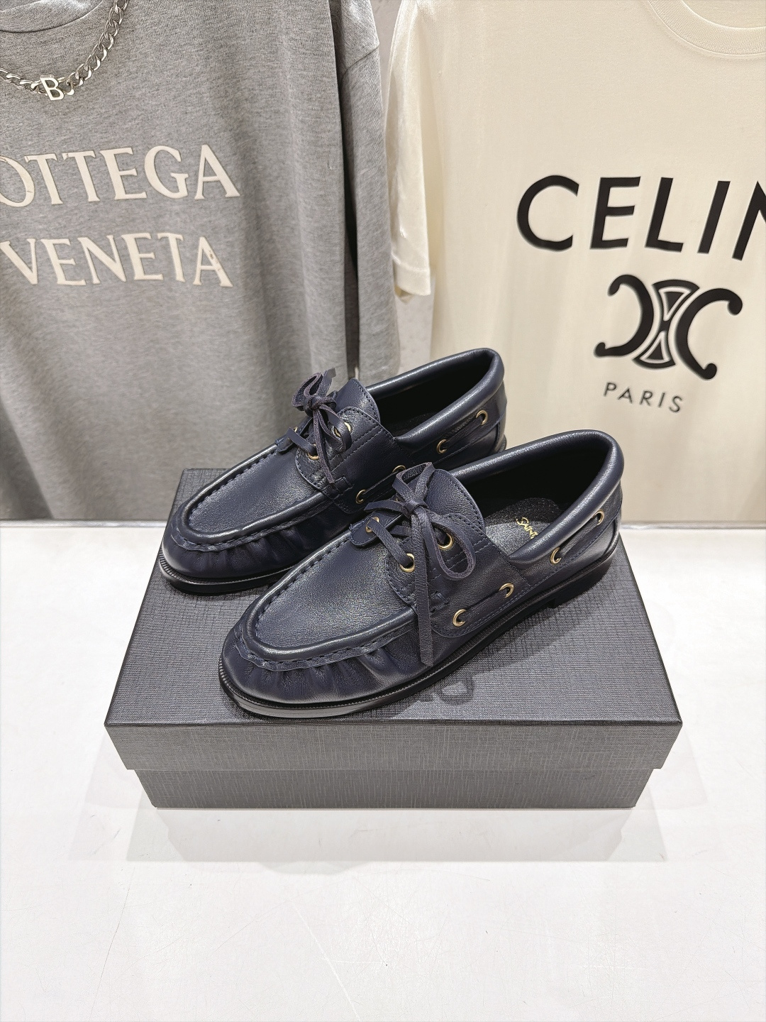 高版本出厂 男码+20    SAINT LAURENT/圣罗兰YSL 26ss爆款平底鞋情侣款玛丽珍小皮鞋休闲乐福鞋，