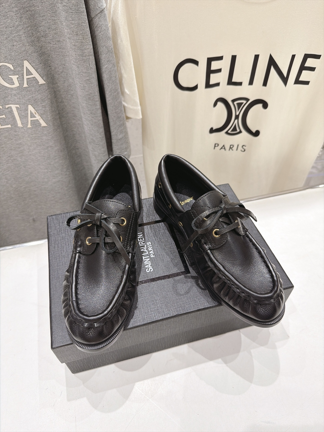 高版本出厂 男码+20    SAINT LAURENT/圣罗兰YSL 26ss爆款平底鞋情侣款玛丽珍小皮鞋休闲乐福鞋，