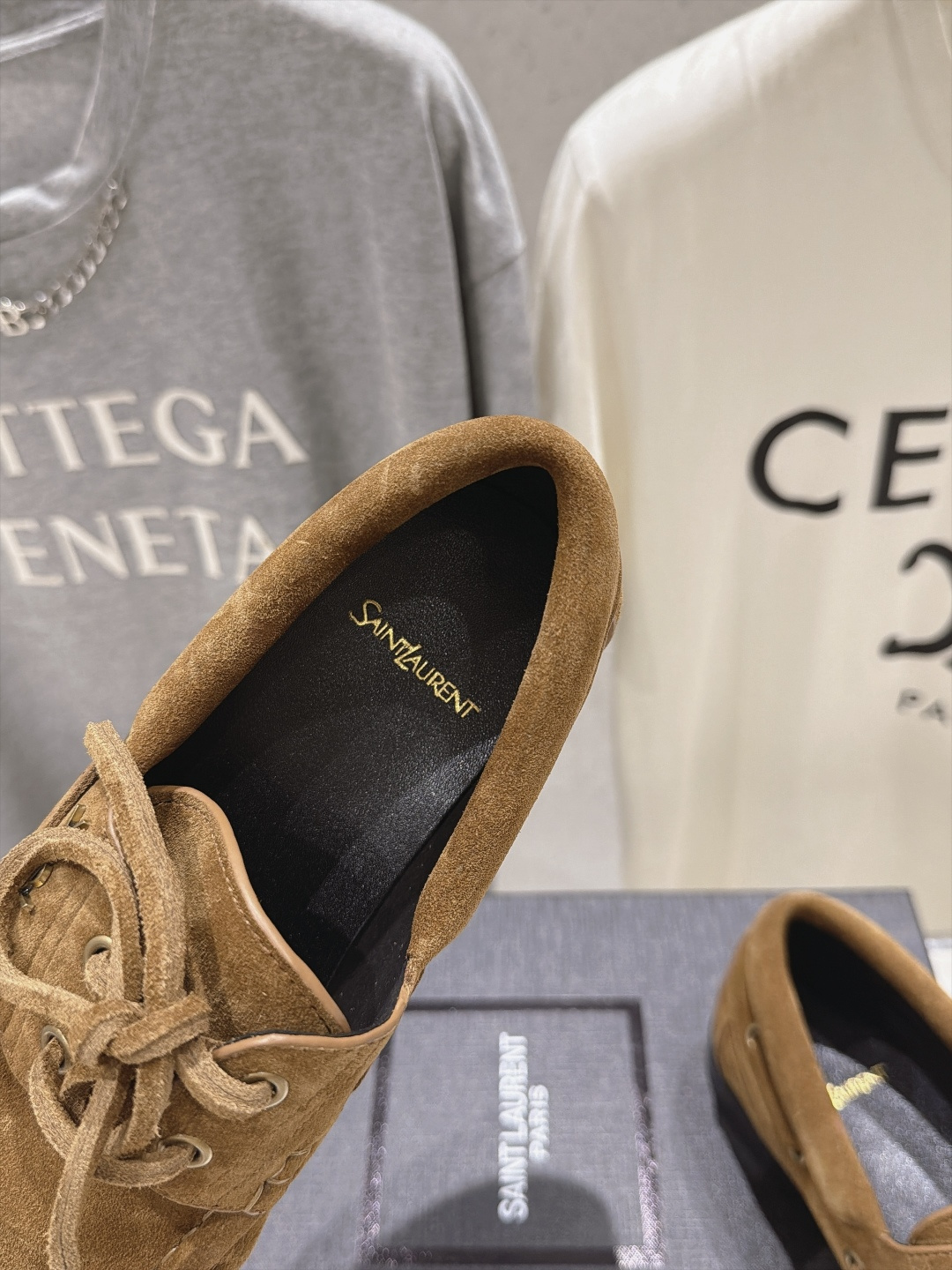 高版本出厂 男码+20    SAINT LAURENT/圣罗兰YSL 26ss爆款平底鞋情侣款玛丽珍小皮鞋休闲乐福鞋，