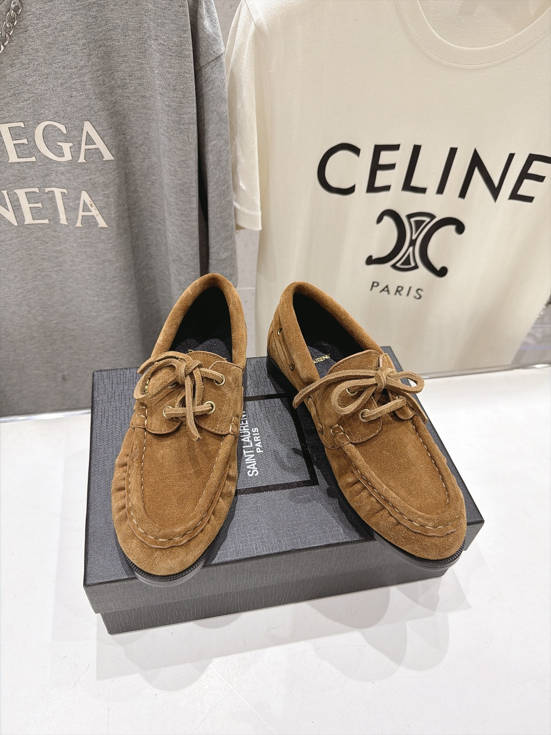 高版本出厂 男码+20    SAINT LAURENT/圣罗兰YSL 26ss爆款平底鞋情侣款玛丽珍小皮鞋休闲乐福鞋，