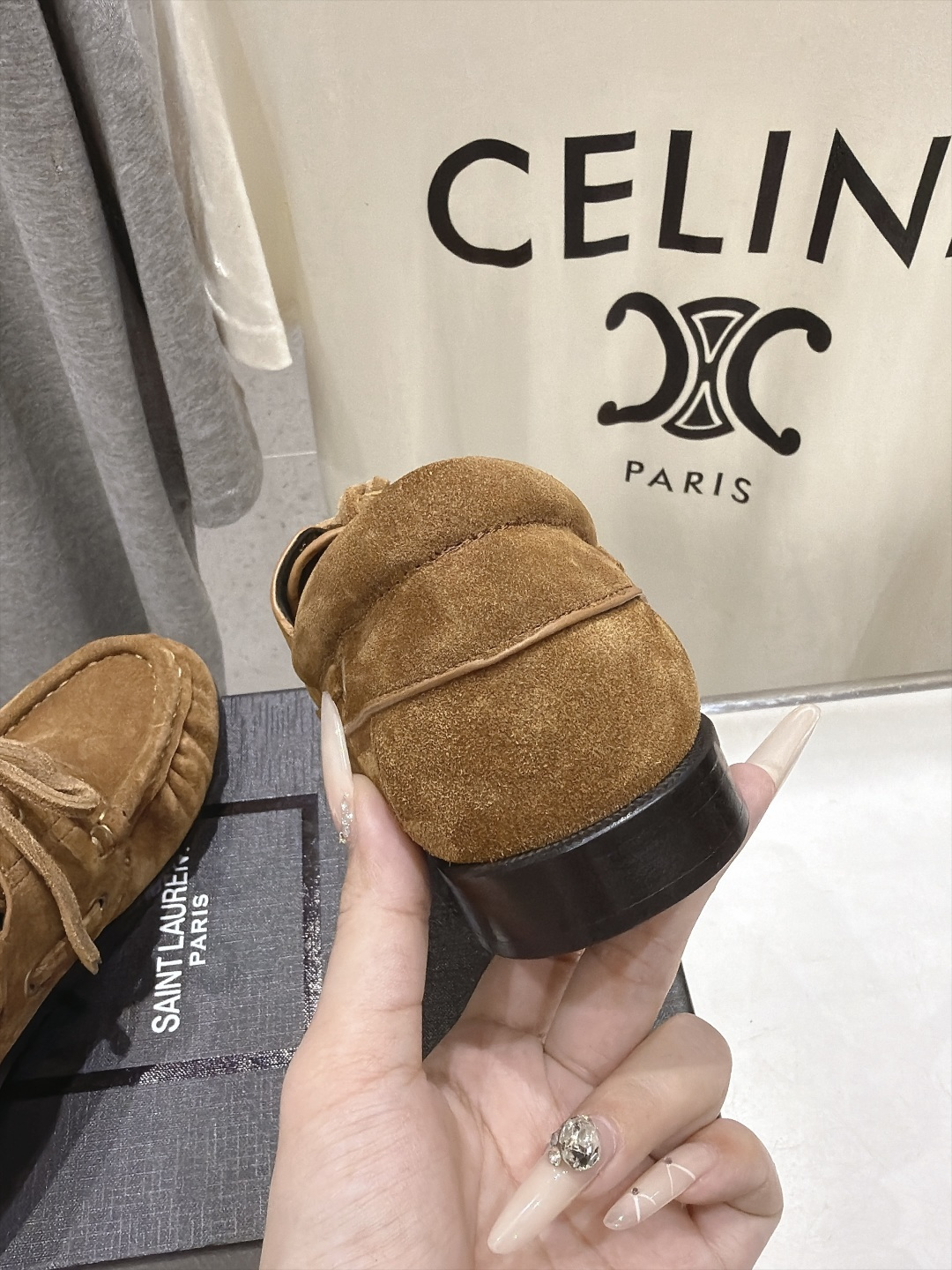 高版本出厂 男码+20    SAINT LAURENT/圣罗兰YSL 26ss爆款平底鞋情侣款玛丽珍小皮鞋休闲乐福鞋，