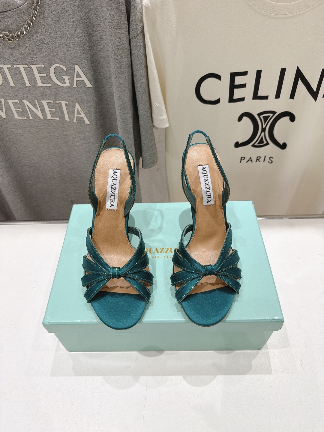 高版本出厂  「ᴀqᴜᴀᴢᴢᴜʀᴀ」AQUAZZURA/菠萝F072 2026ss夏季新款真丝烫钻高跟鞋凉鞋 _____