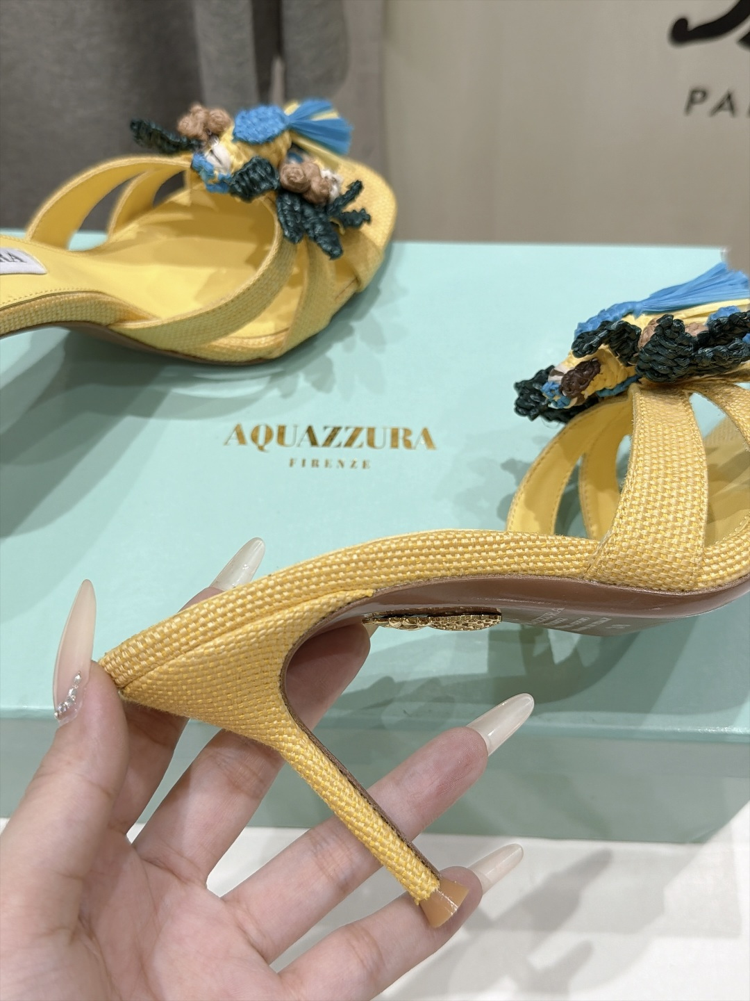 高版本出厂 「ᴀqᴜᴀᴢᴢᴜʀᴀ」AQUAZZURA/菠萝F072 2026ss新款海洋风编织配饰高跟鞋拖鞋 ____ 高版本出厂 「ᴀqᴜᴀᴢᴢᴜʀᴀ」AQUAZZURA/菠萝F072 2026ss新款海洋风编织配饰高跟鞋拖鞋 ____