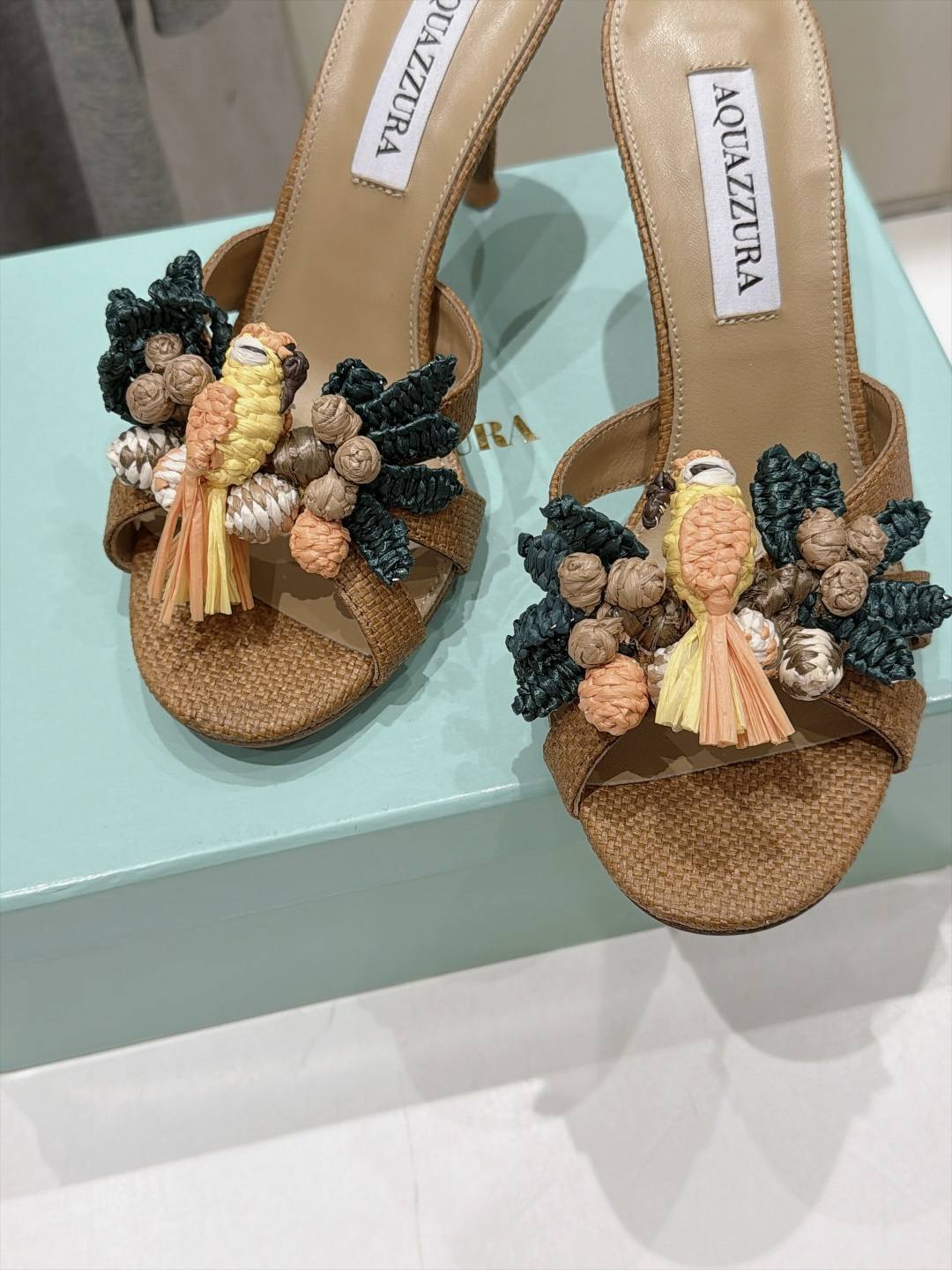 高版本出厂 「ᴀqᴜᴀᴢᴢᴜʀᴀ」AQUAZZURA/菠萝F072 2026ss新款海洋风编织配饰高跟鞋拖鞋 ____ 高版本出厂 「ᴀqᴜᴀᴢᴢᴜʀᴀ」AQUAZZURA/菠萝F072 2026ss新款海洋风编织配饰高跟鞋拖鞋 ____