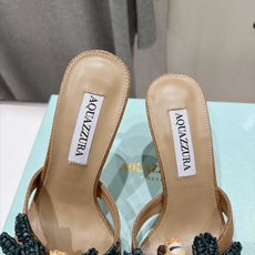 高版本出厂 「ᴀqᴜᴀᴢᴢᴜʀᴀ」AQUAZZURA/菠萝F072 2026ss新款海洋风编织配饰高跟鞋拖鞋 ____ 高版本出厂 「ᴀqᴜᴀᴢᴢᴜʀᴀ」AQUAZZURA/菠萝F072 2026ss新款海洋风编织配饰高跟鞋拖鞋 ____