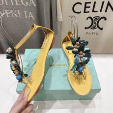 高版本出厂 「ᴀqᴜᴀᴢᴢᴜʀᴀ」AQUAZZURA/菠萝F072 2026ss新款海洋风编织配饰平底凉鞋 _____ 高版本出厂 「ᴀqᴜᴀᴢᴢᴜʀᴀ」AQUAZZURA/菠萝F072 2026ss新款海洋风编织配饰平底凉鞋 _____