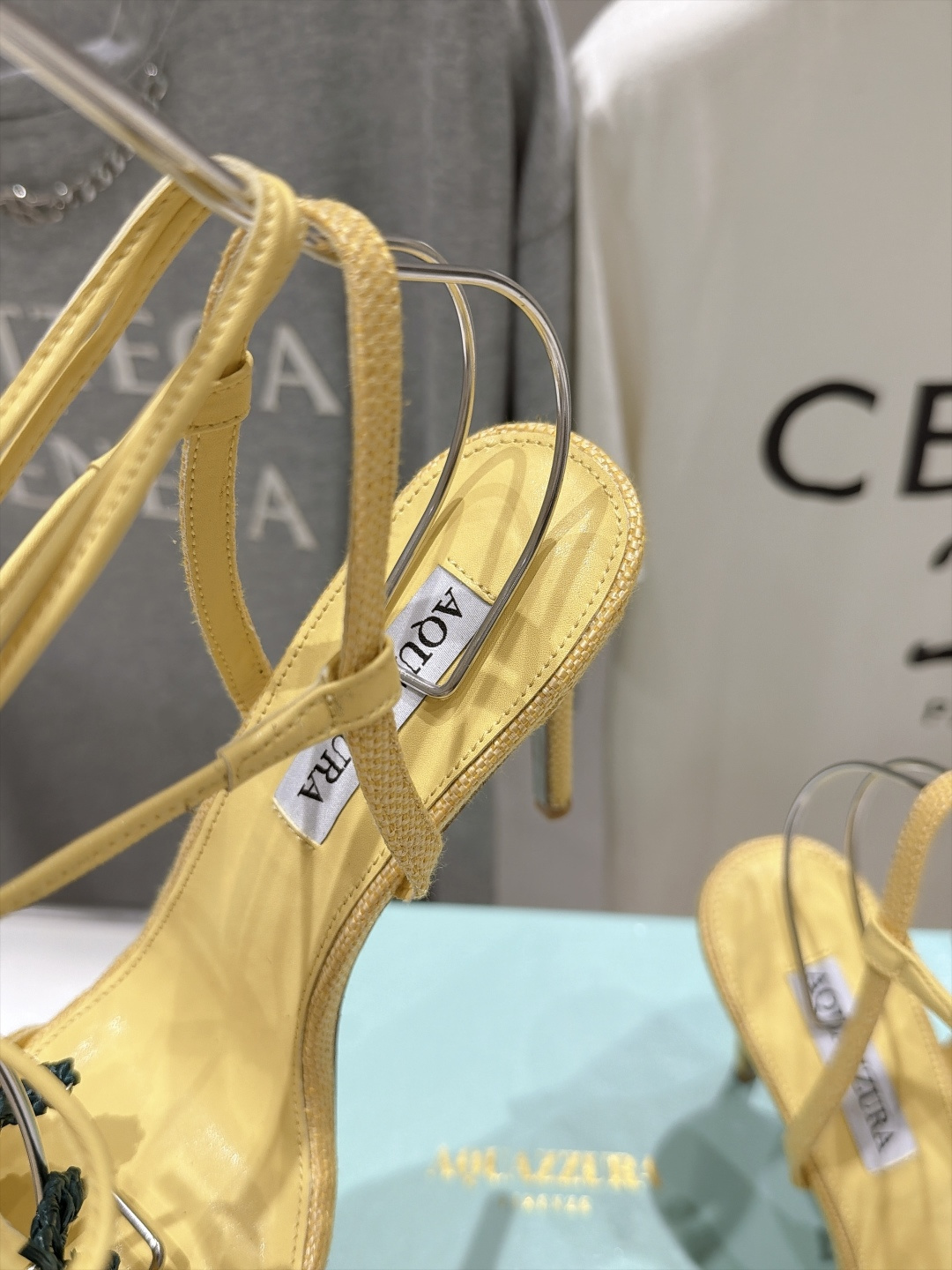 高版本出厂  「ᴀqᴜᴀᴢᴢᴜʀᴀ」AQUAZZURA/菠萝F072 2026ss新款海洋风编织配饰高跟鞋凉鞋 ____