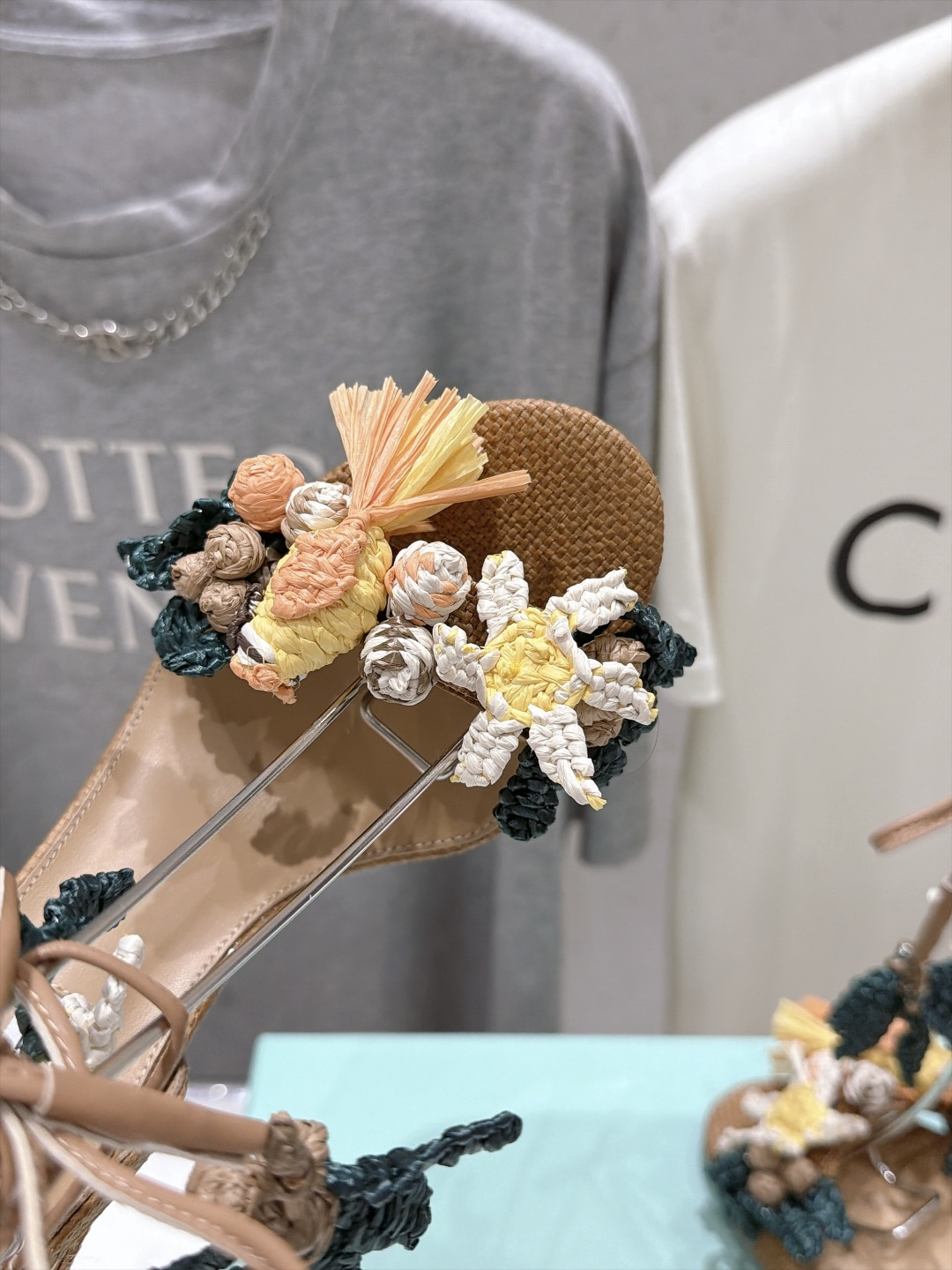 高版本出厂  「ᴀqᴜᴀᴢᴢᴜʀᴀ」AQUAZZURA/菠萝F072 2026ss新款海洋风编织配饰高跟鞋凉鞋 ____